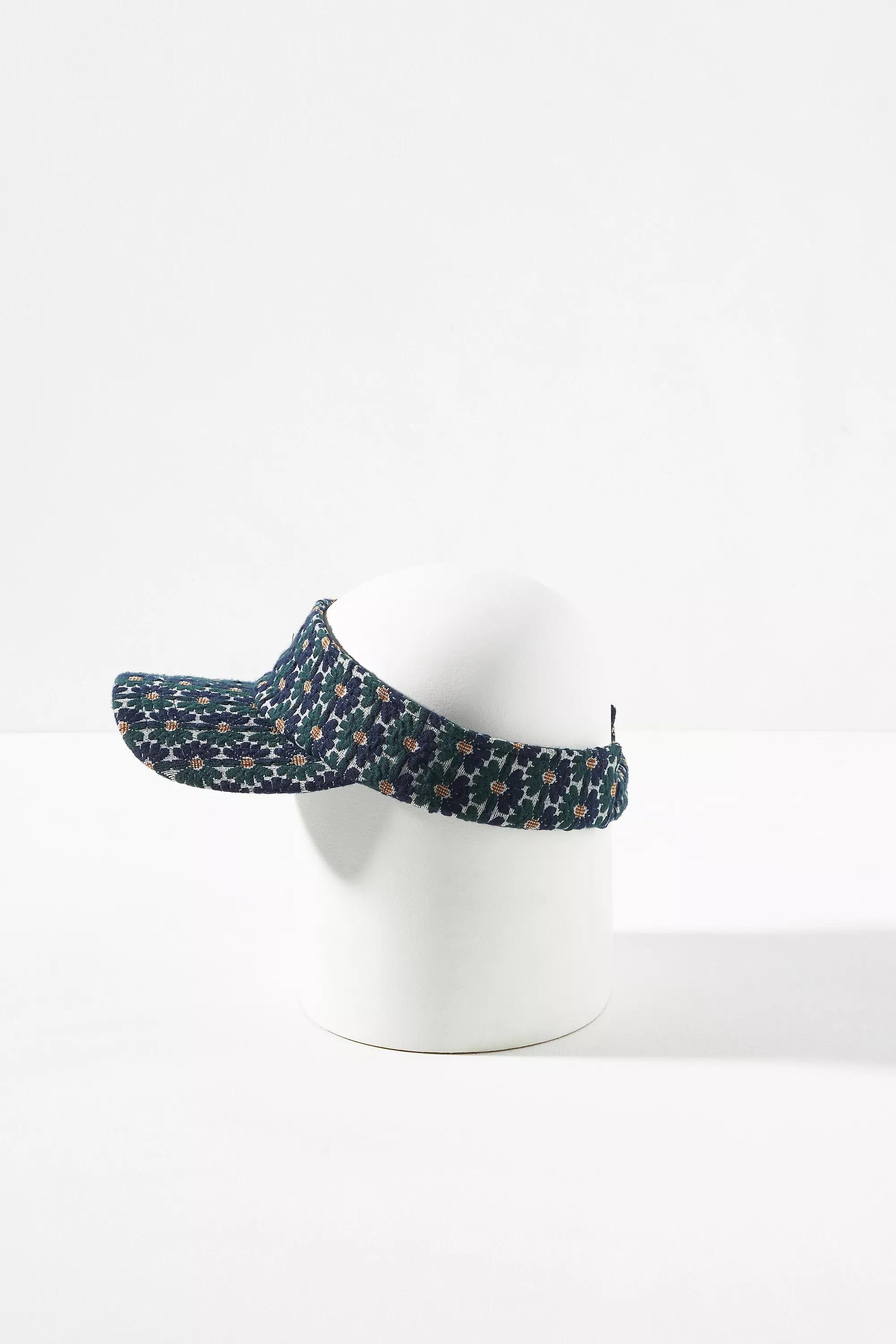 Floral Printed Visor, Navy, A501_0041, large image number 2