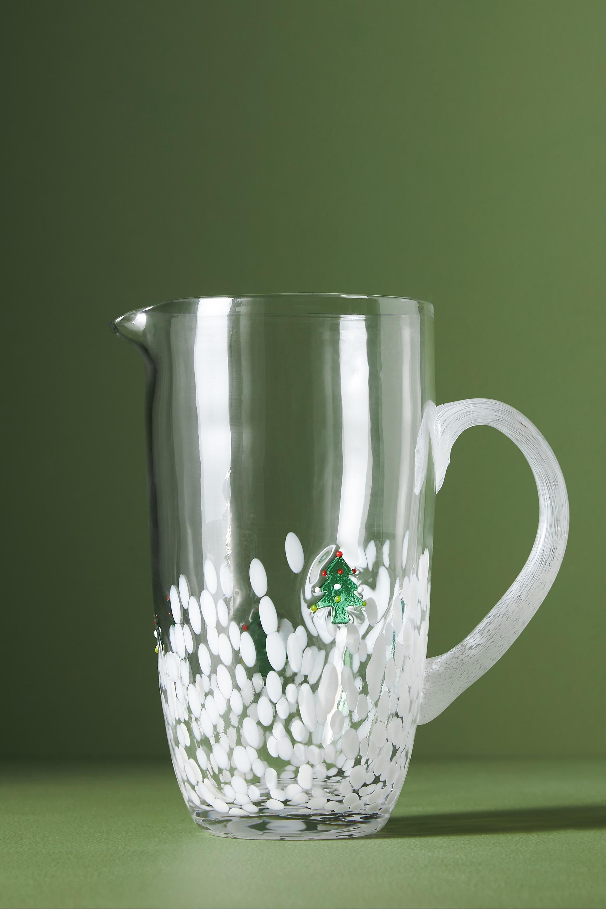 Festive Icon Glass Pitcher, Clear, A501_0038, large image number 1