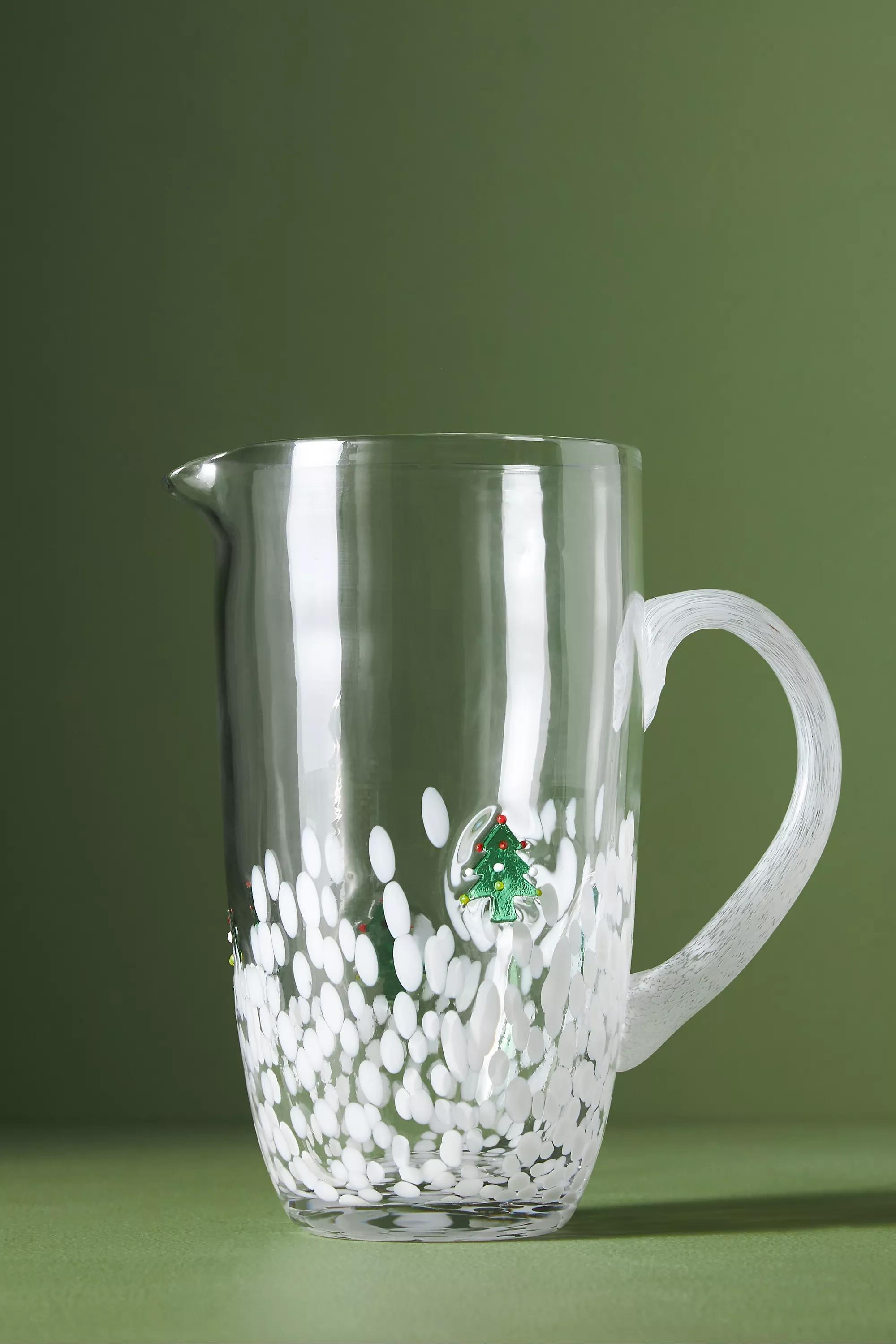Festive Icon Glass Pitcher, Clear, A501_0038, large image number 3
