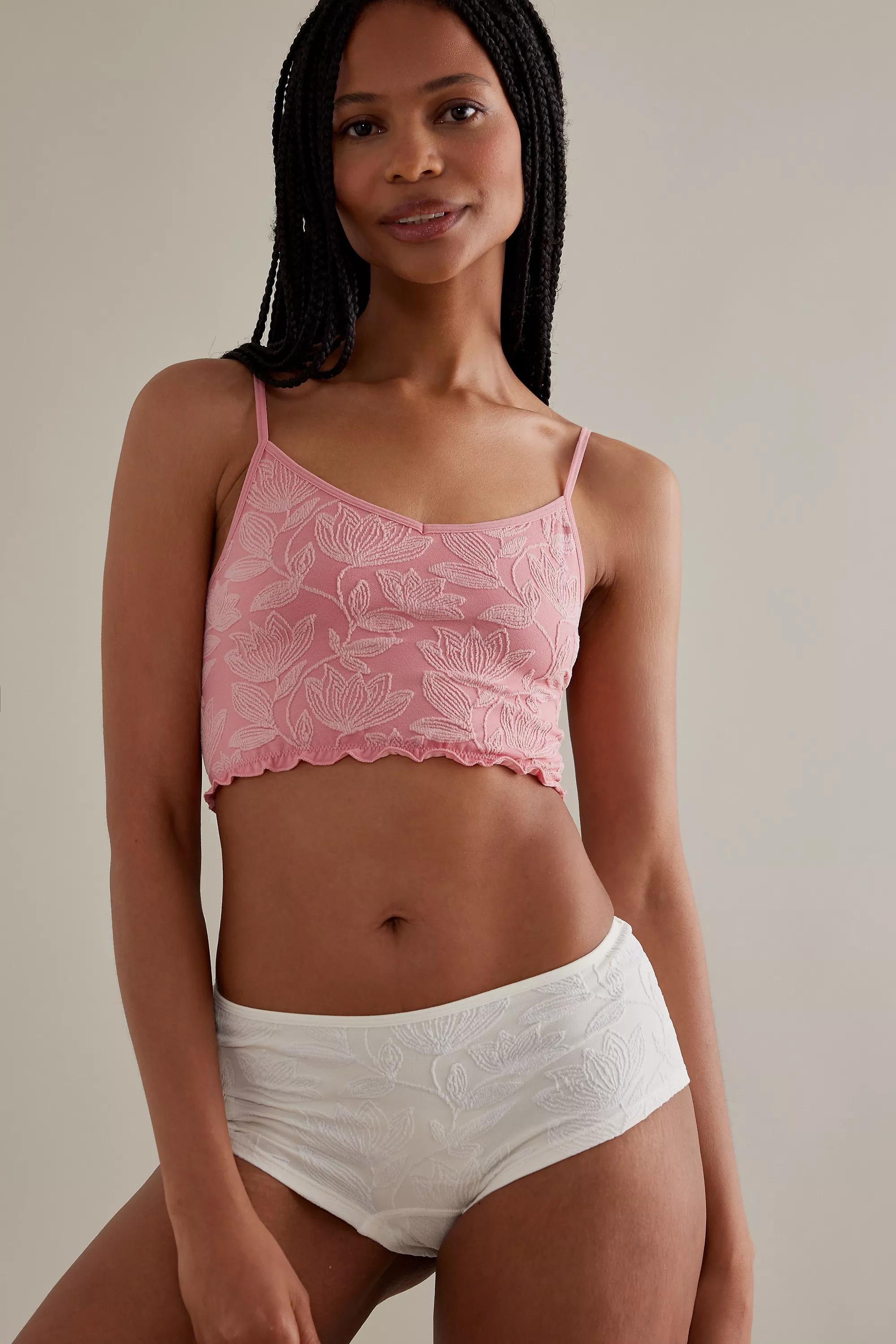 Anthropologie Embroidered Seamless Knickers, White, , large image number 1