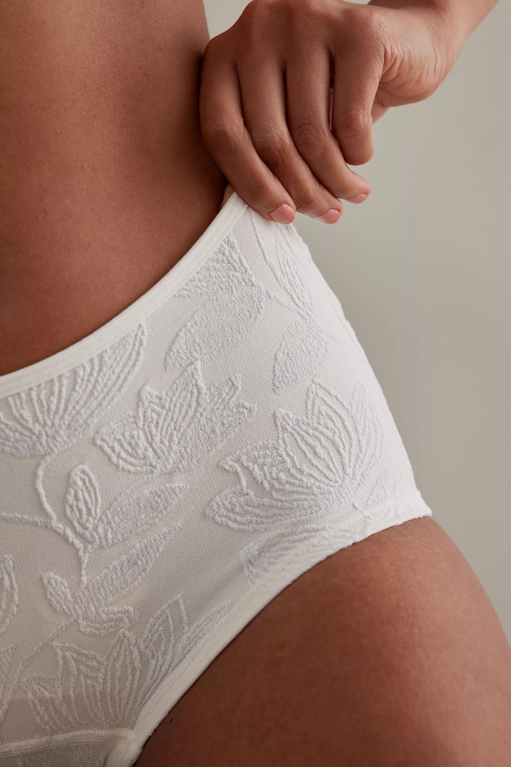 Anthropologie Embroidered Seamless Knickers, White, , large image number 2