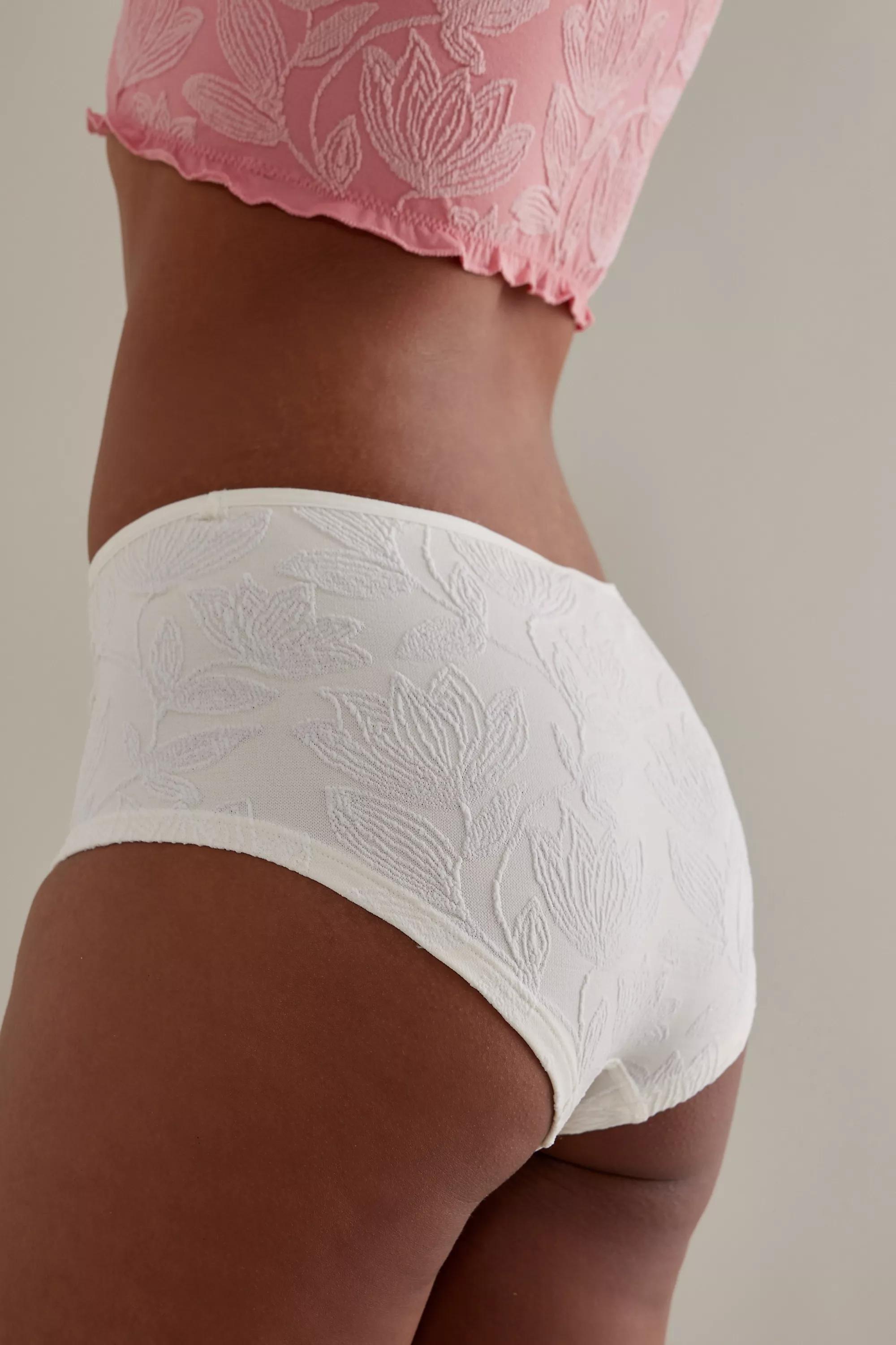 Anthropologie Embroidered Seamless Knickers, White, , large image number 3