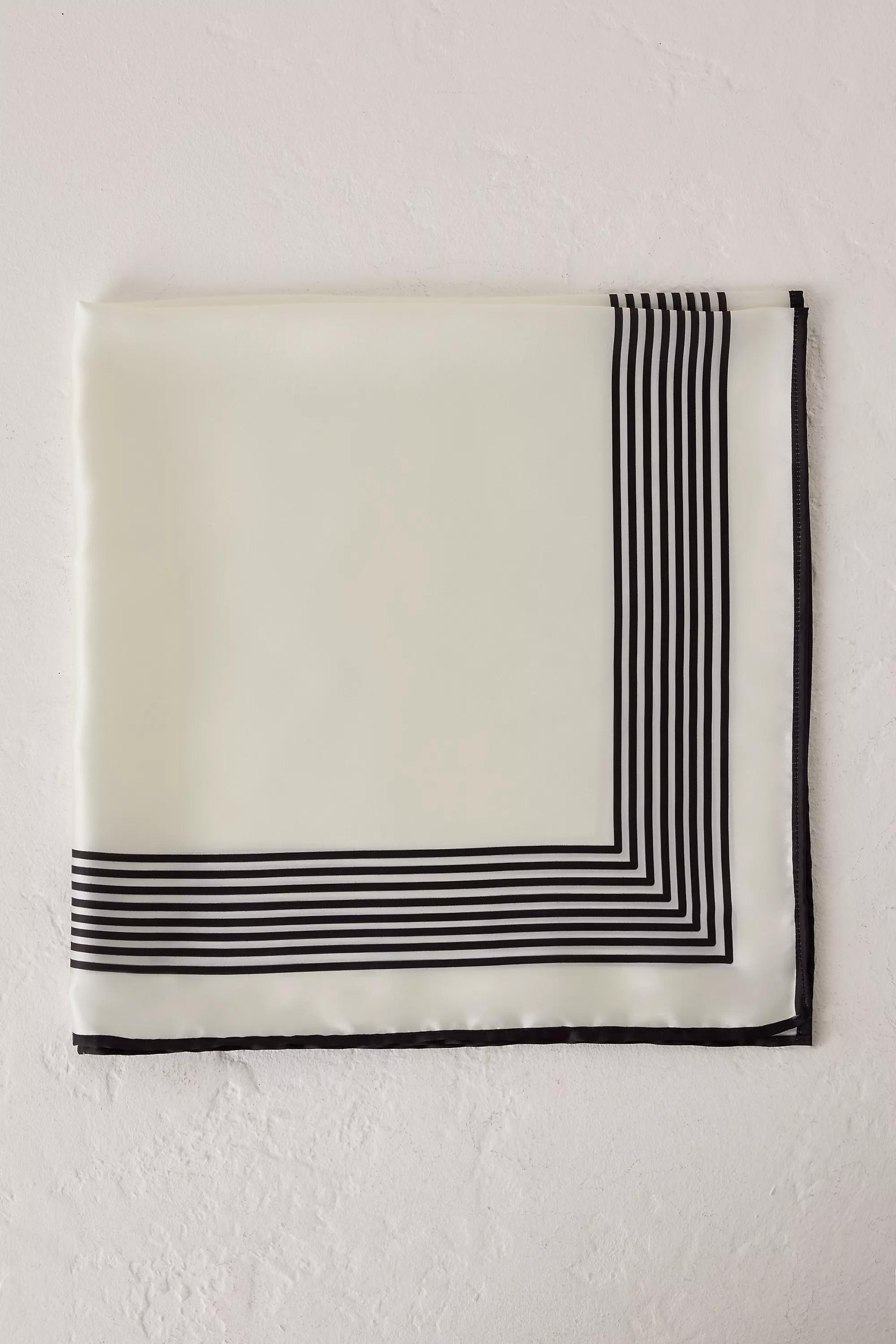 Striped Border Scarf, Multicolour, A501_0018, large image number 4