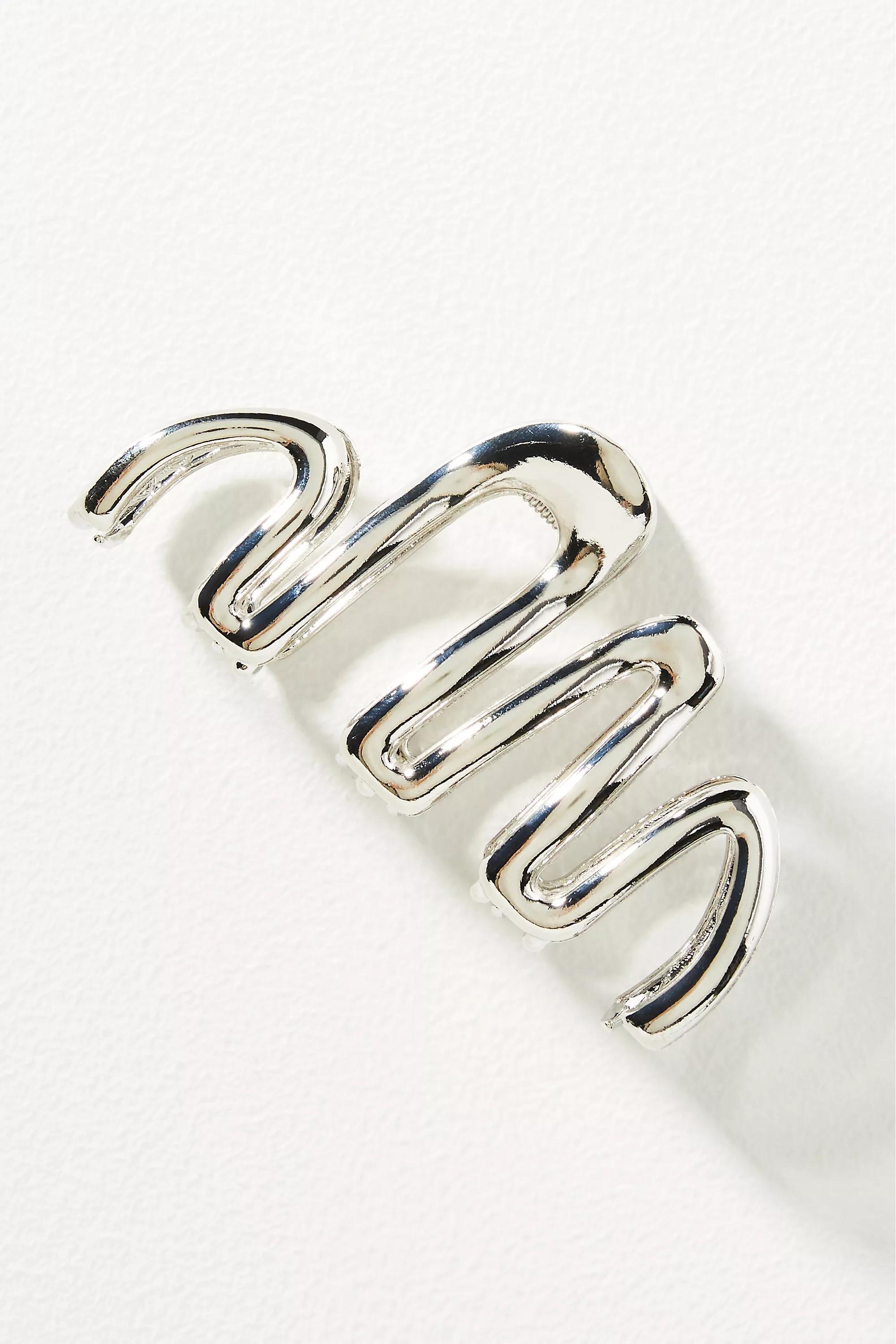 Anthropologie Squiggle Hair Clip, Silver, A501_0007, large image number 1