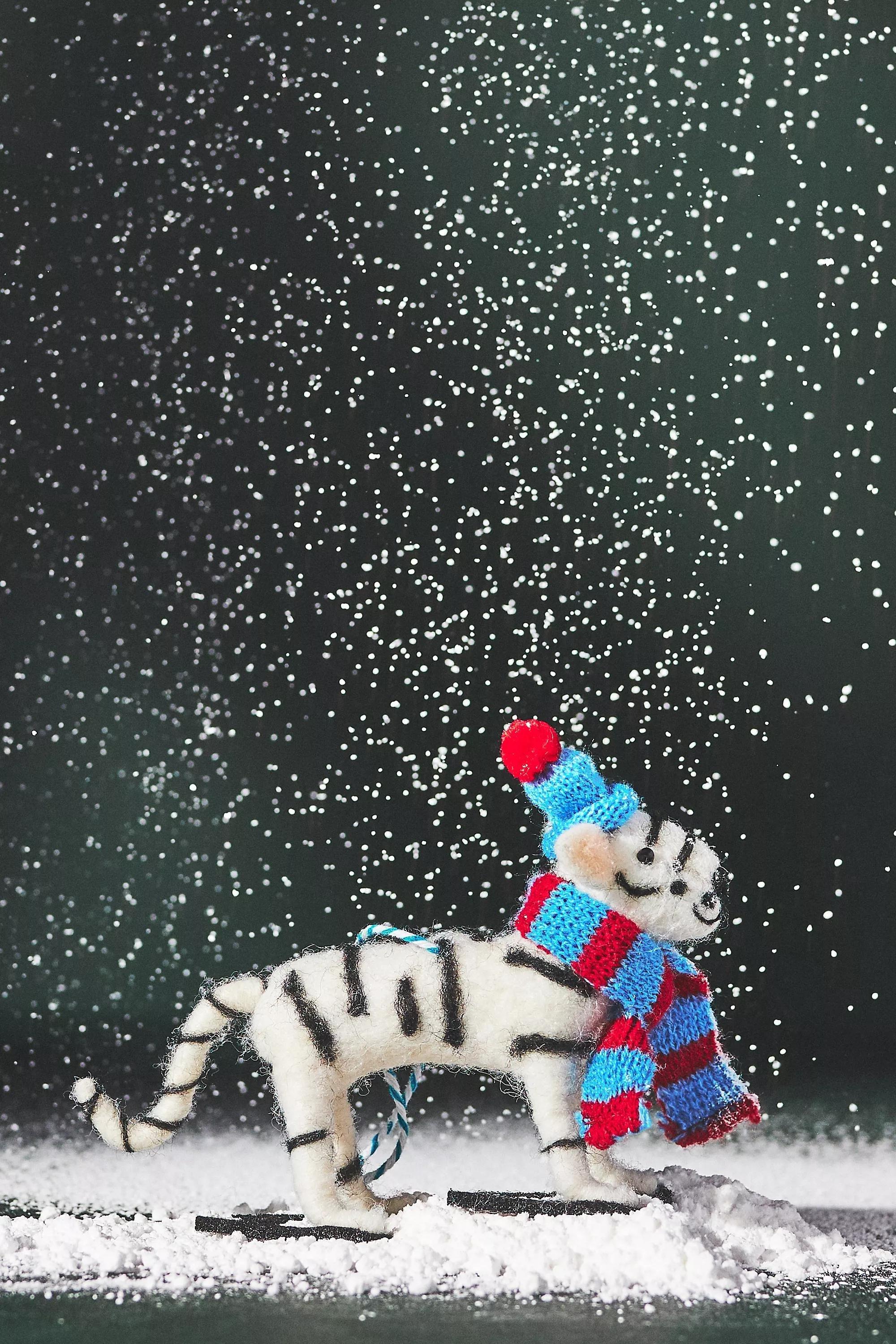 Bundled-Up Wool Animal Ornament, Multicolour, A501_0018, medium