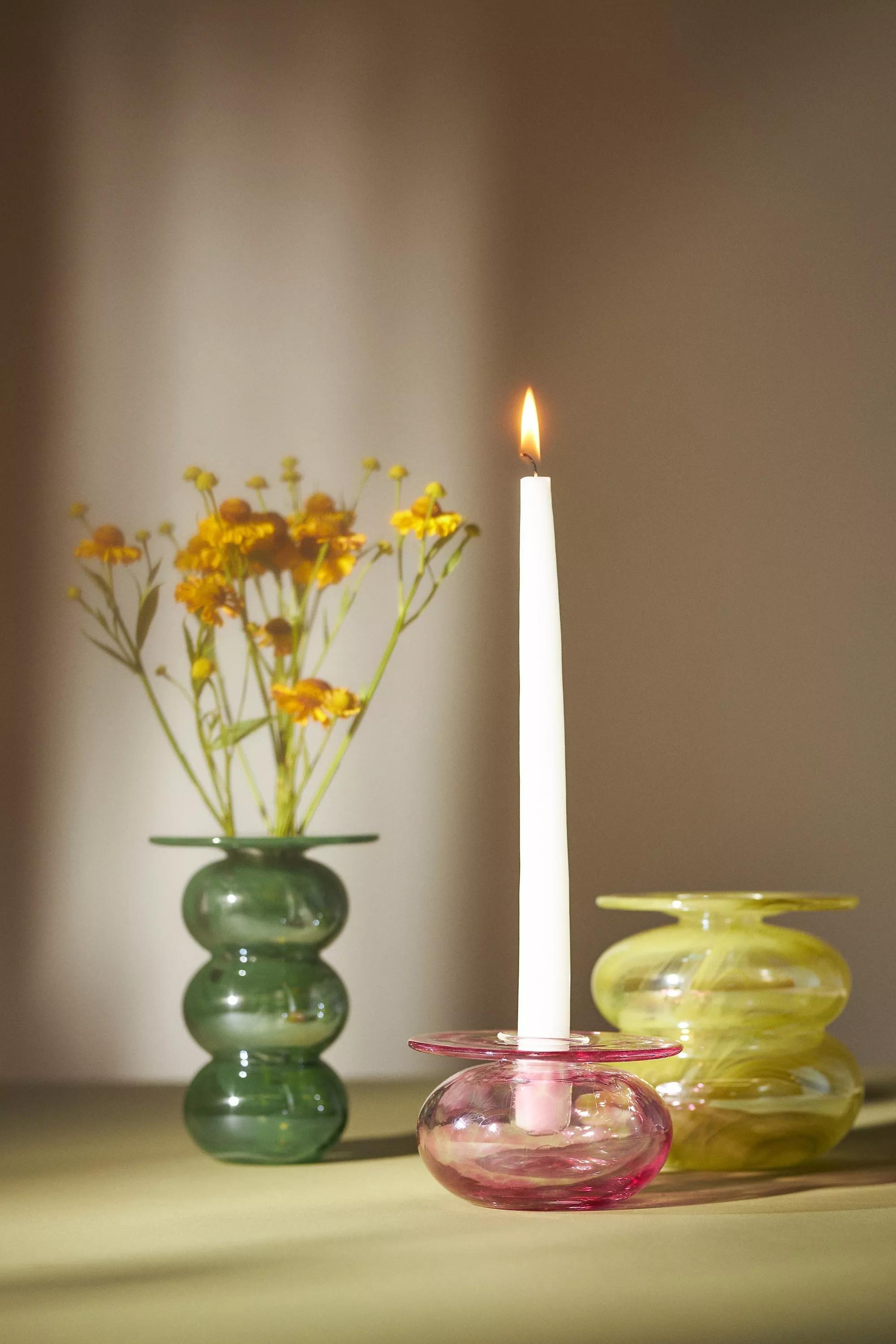 Bolla Vase & Candle Holder, Yellow, A501_0702, large image number 2