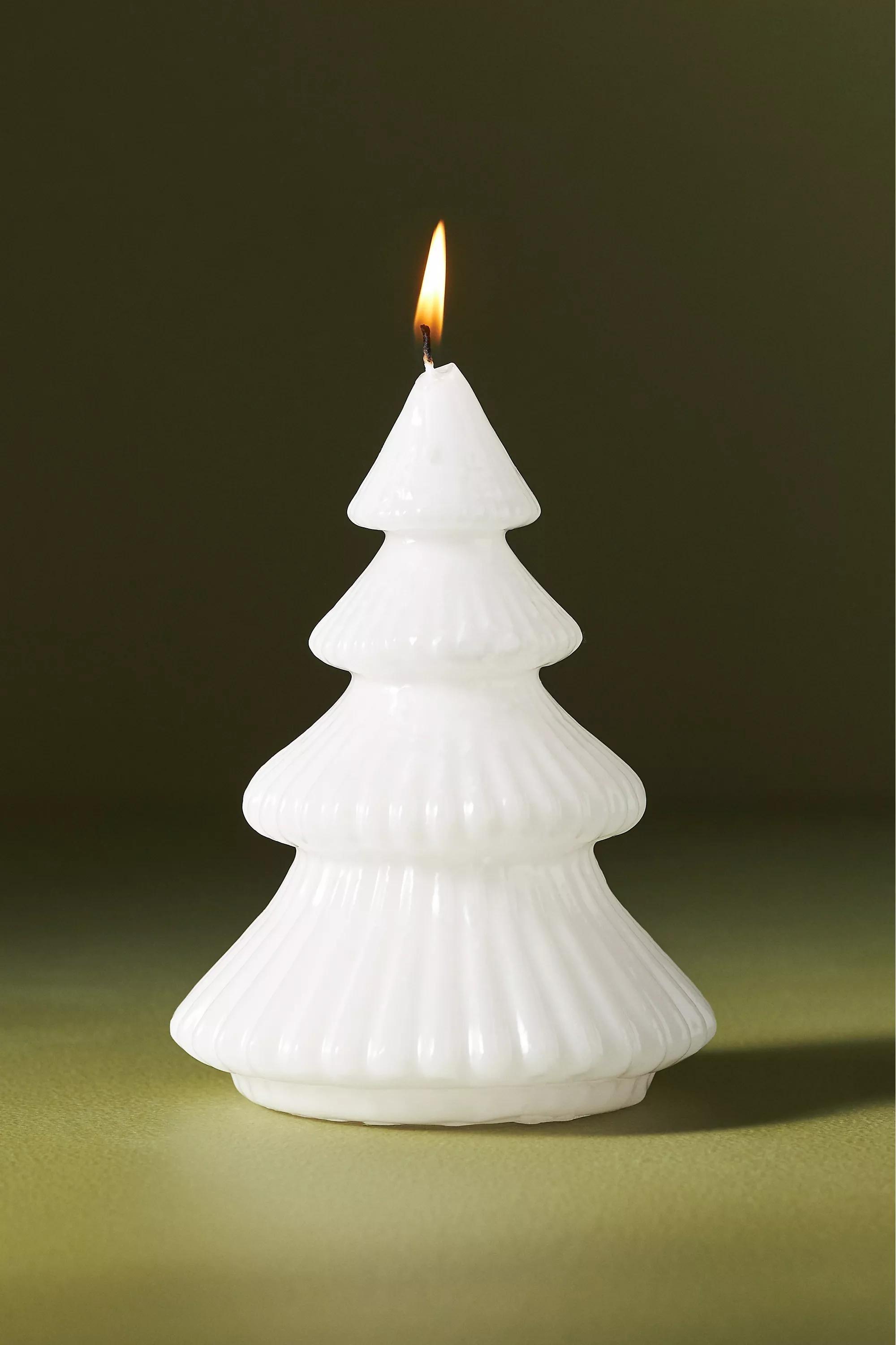 High Gloss Short Wax Tree Candle, White, A501_0010, large image number 0