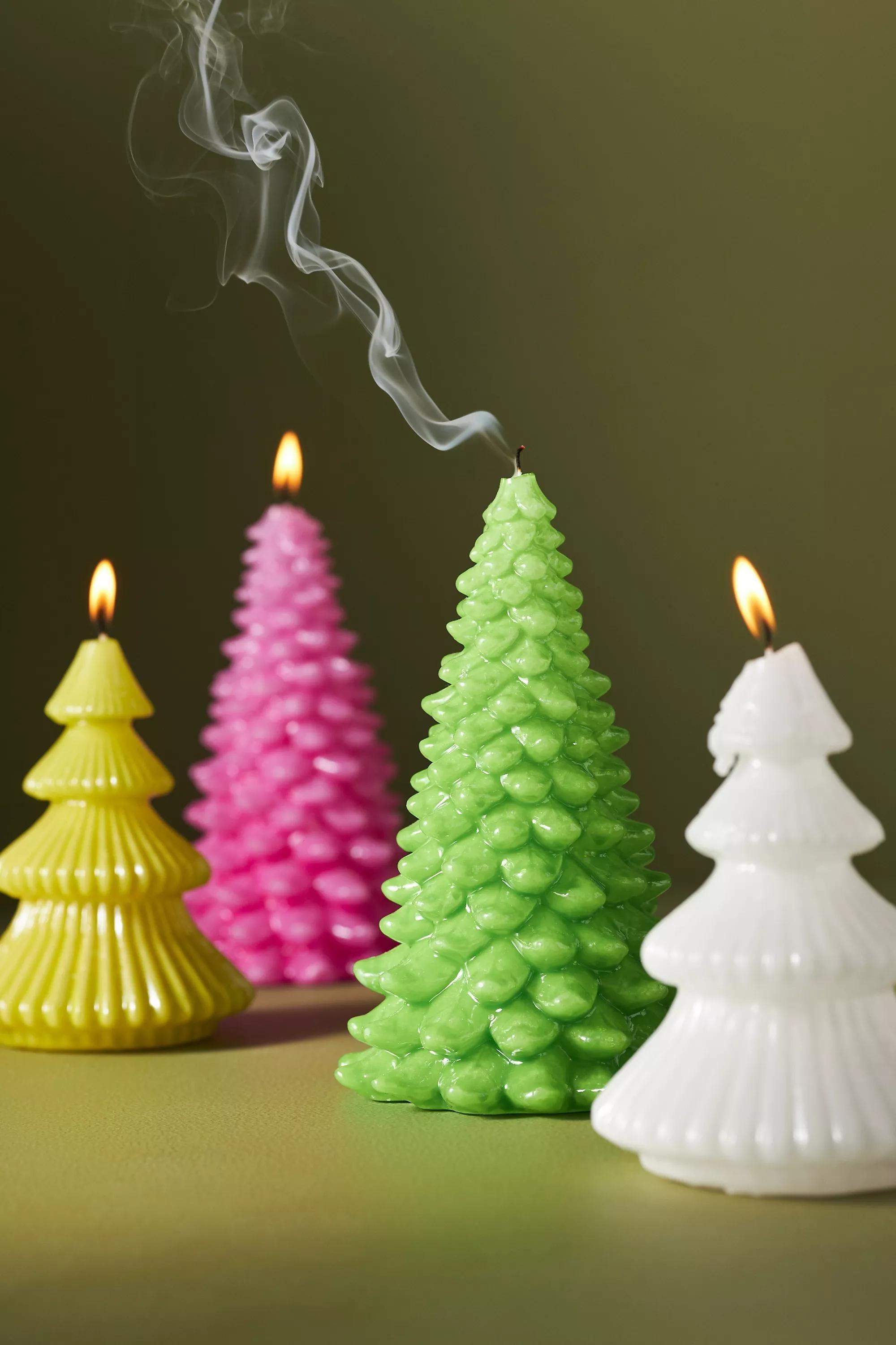 High Gloss Short Wax Tree Candle, White, A501_0010, large image number 1