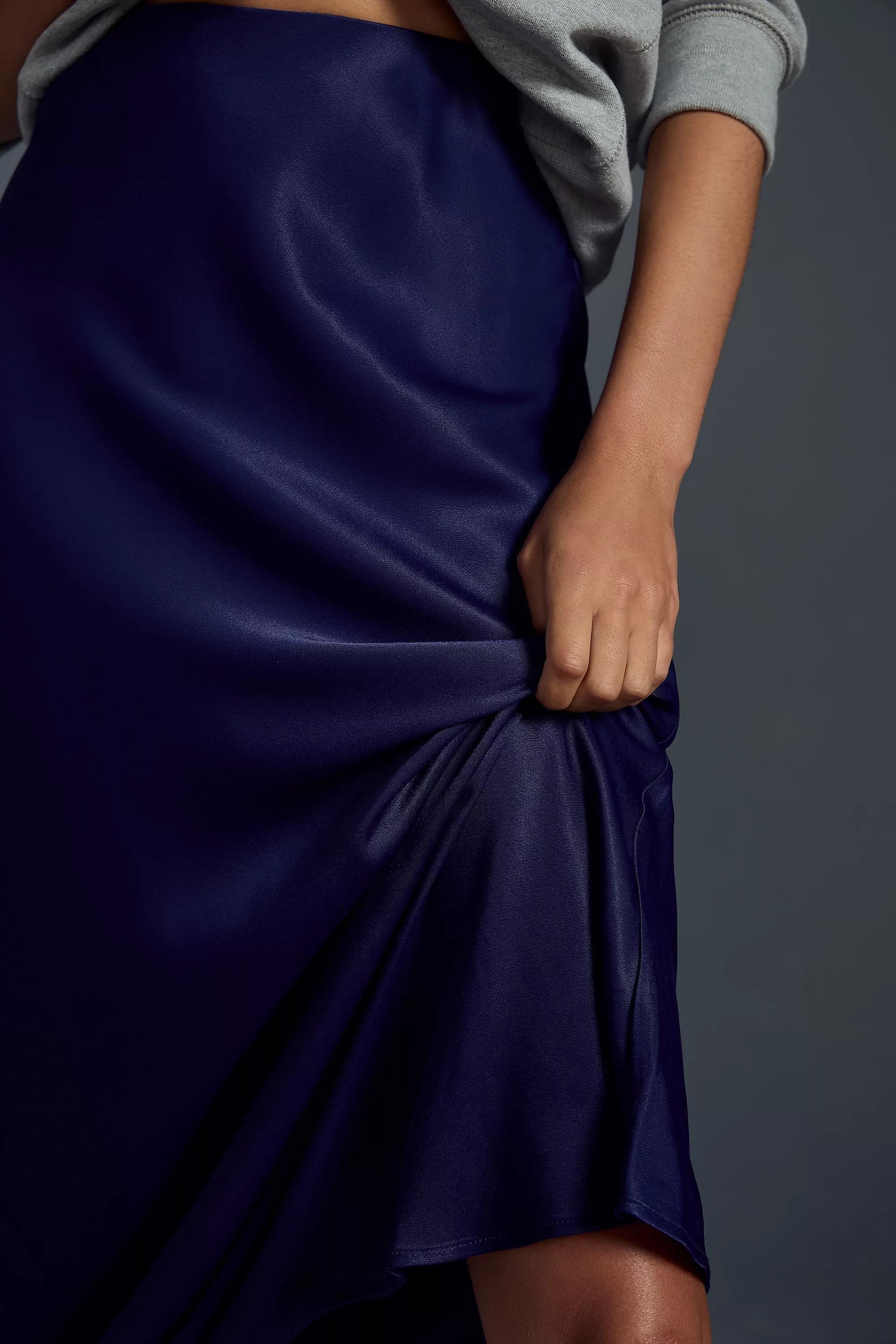 The Tilda Maxi Slip Skirt, Navy, A501_0041, large image number 3