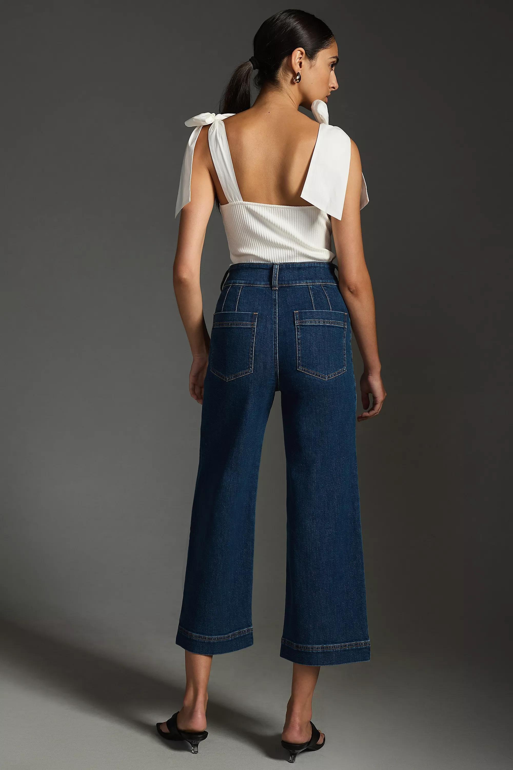 Denim High-Rise Crop Wide-Leg Jeans: Seamed Edition, Blue, A501_0091, large image number 3