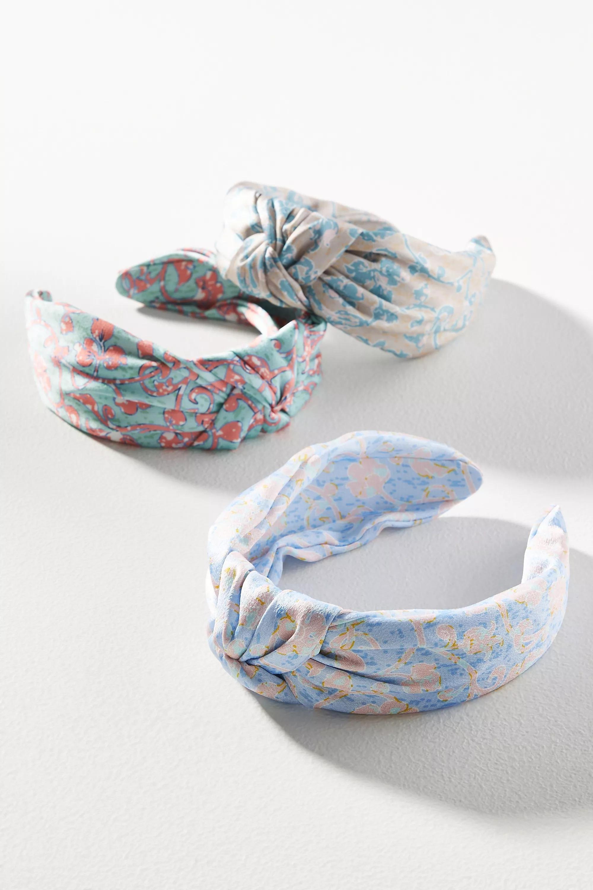 Floral Twist Headband, Green, A501_0102, large image number 2