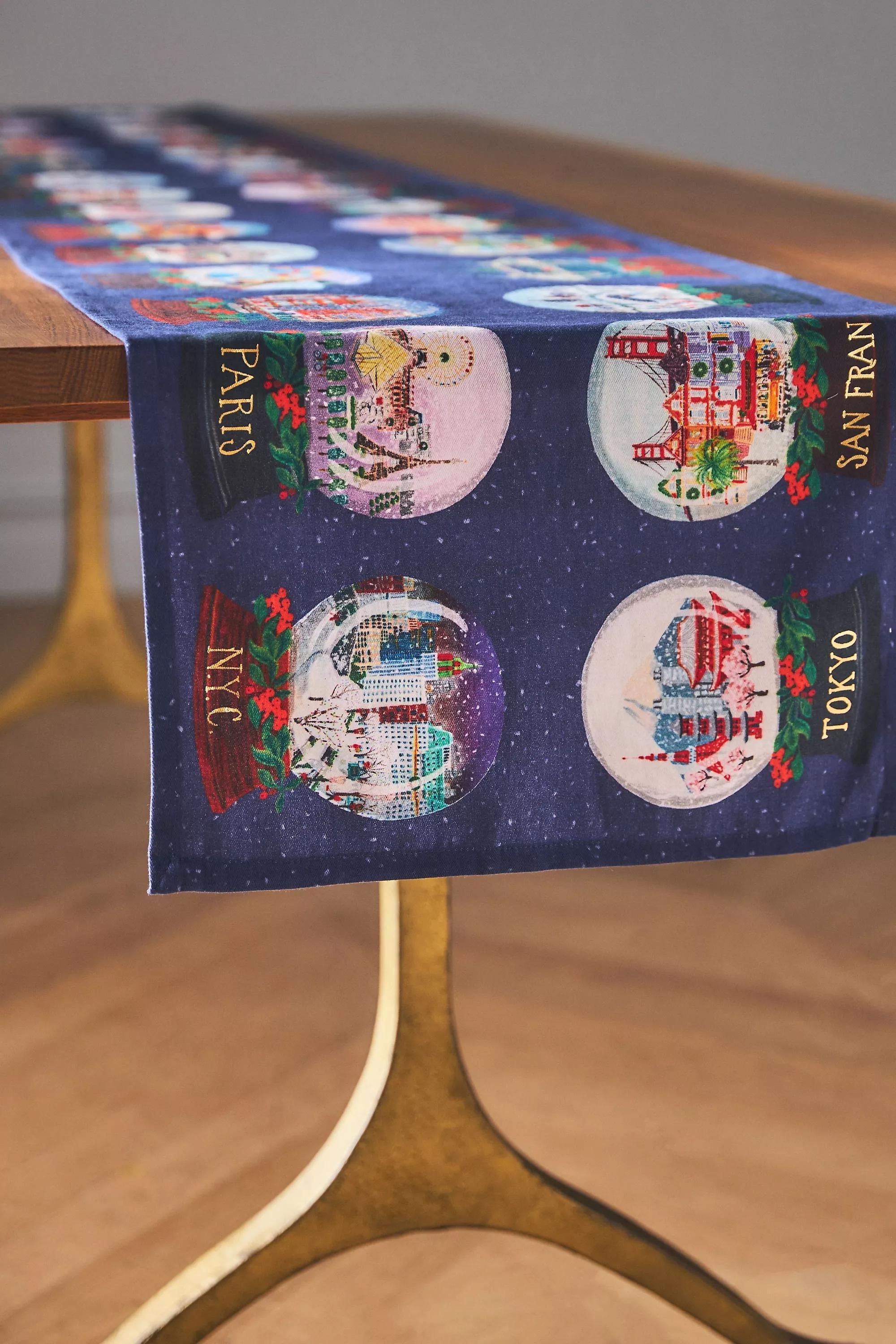 Travel Snow Globes Table Runner, Multicolour, , large image number 3