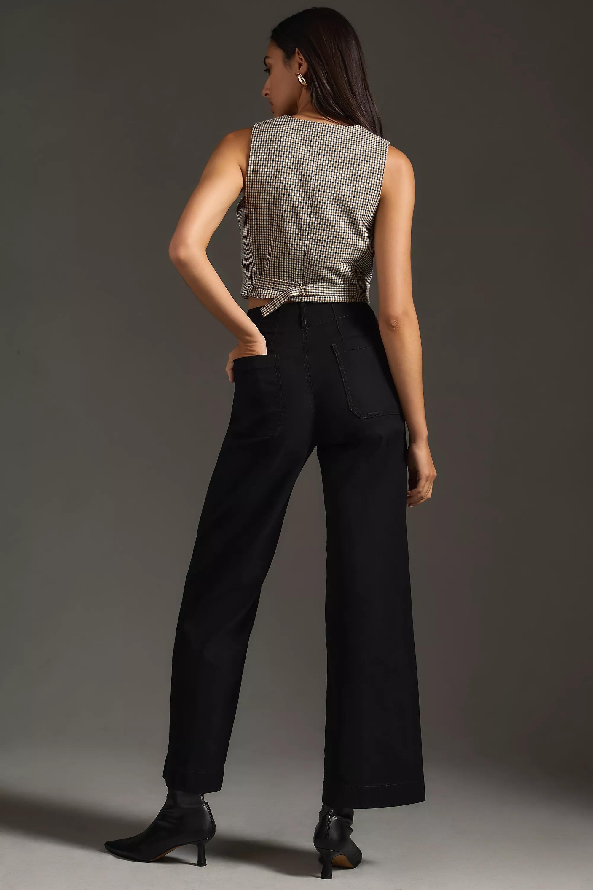 Maeve The Colette Wide-Leg Trousers, Black, Black, large image number 4