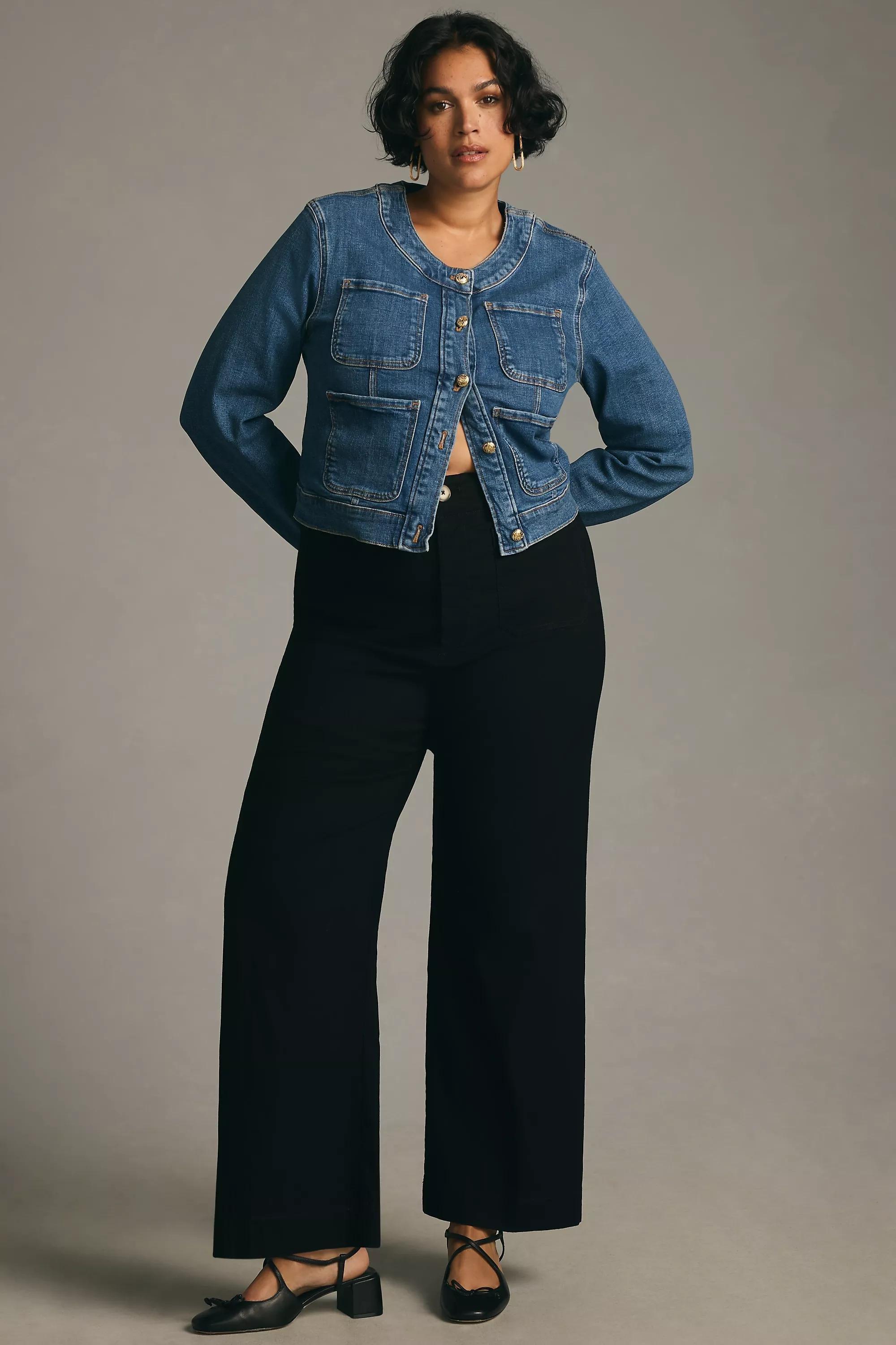 Maeve The Colette Wide-Leg Trousers, Black, Black, large image number 5