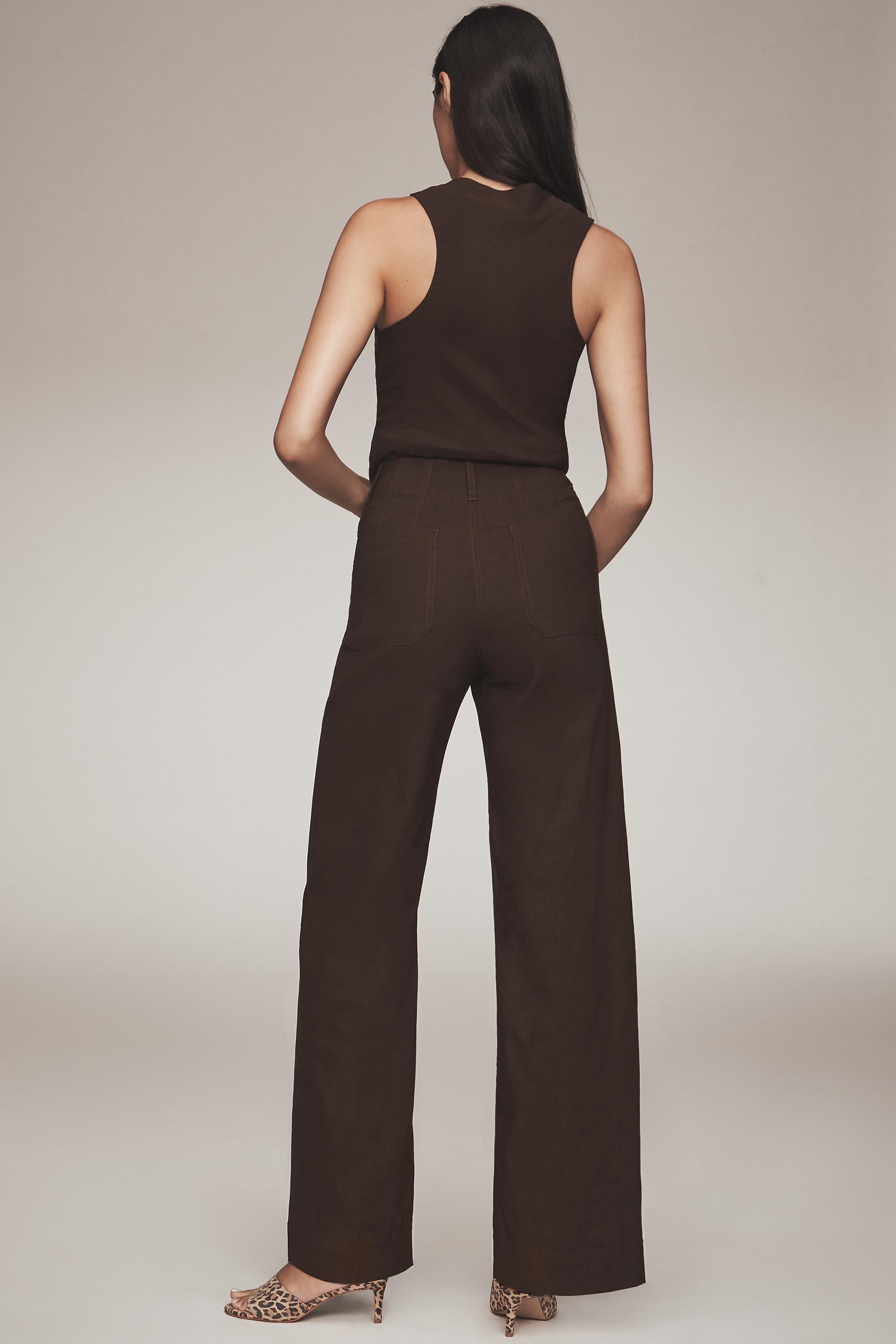 The Colette Wide-Leg Trousers By Maeve, Brown, A501_0029, large image number 7