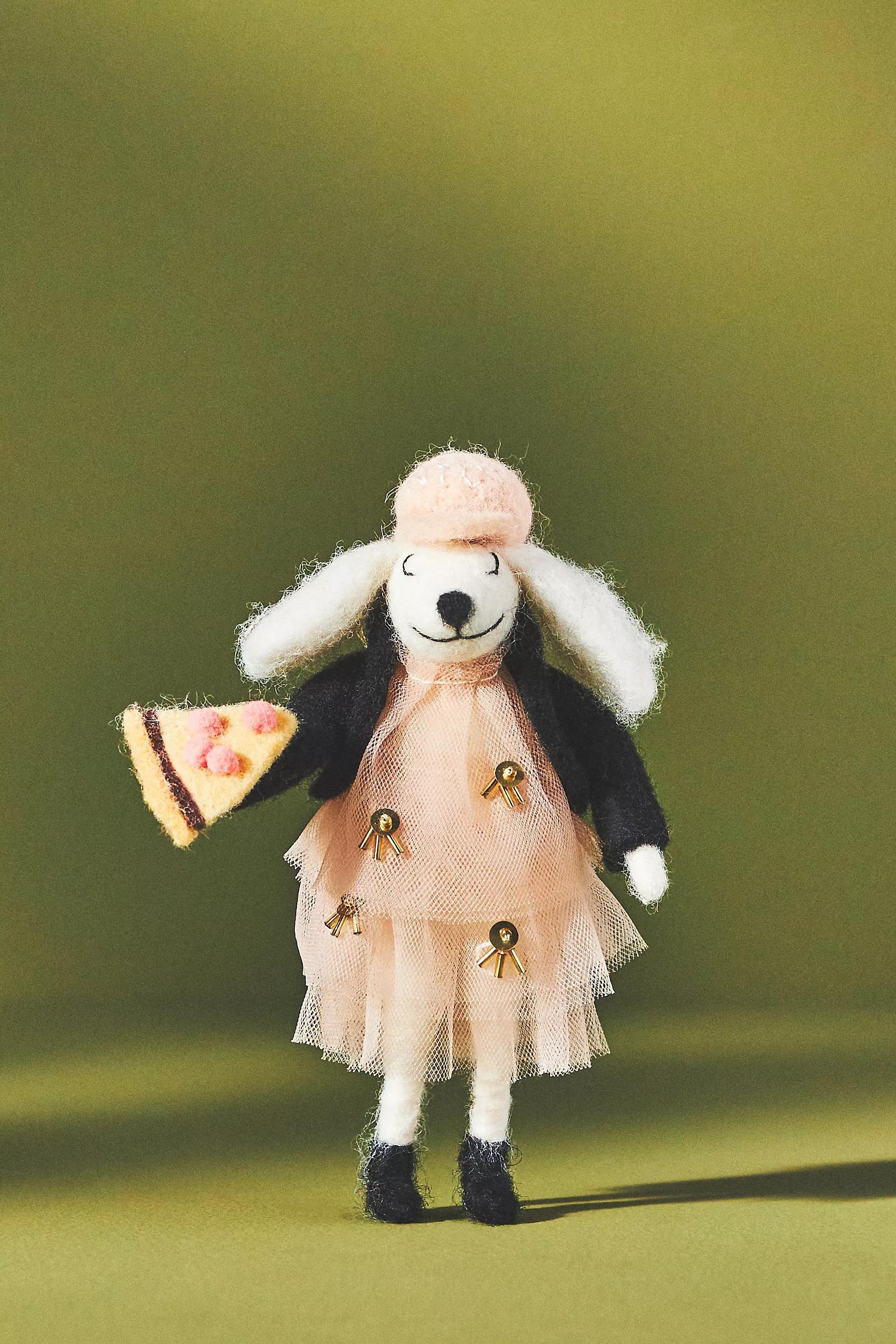 Travel Poodle Felt Ornament, Multicolour, , medium