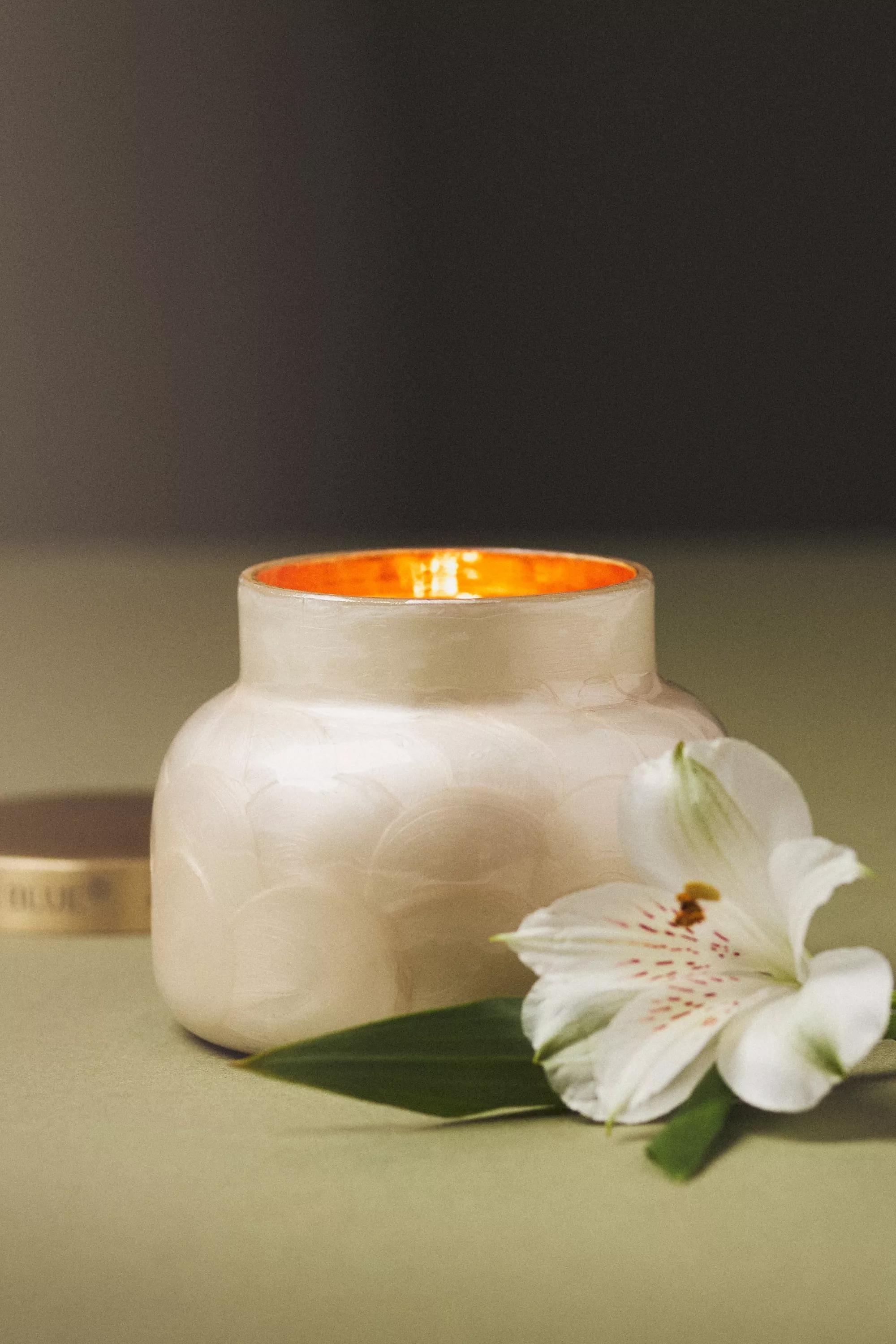 IVORY Capri Blue Volcano Capiz Jar Candle\u200b, A501_0011, large image number 1
