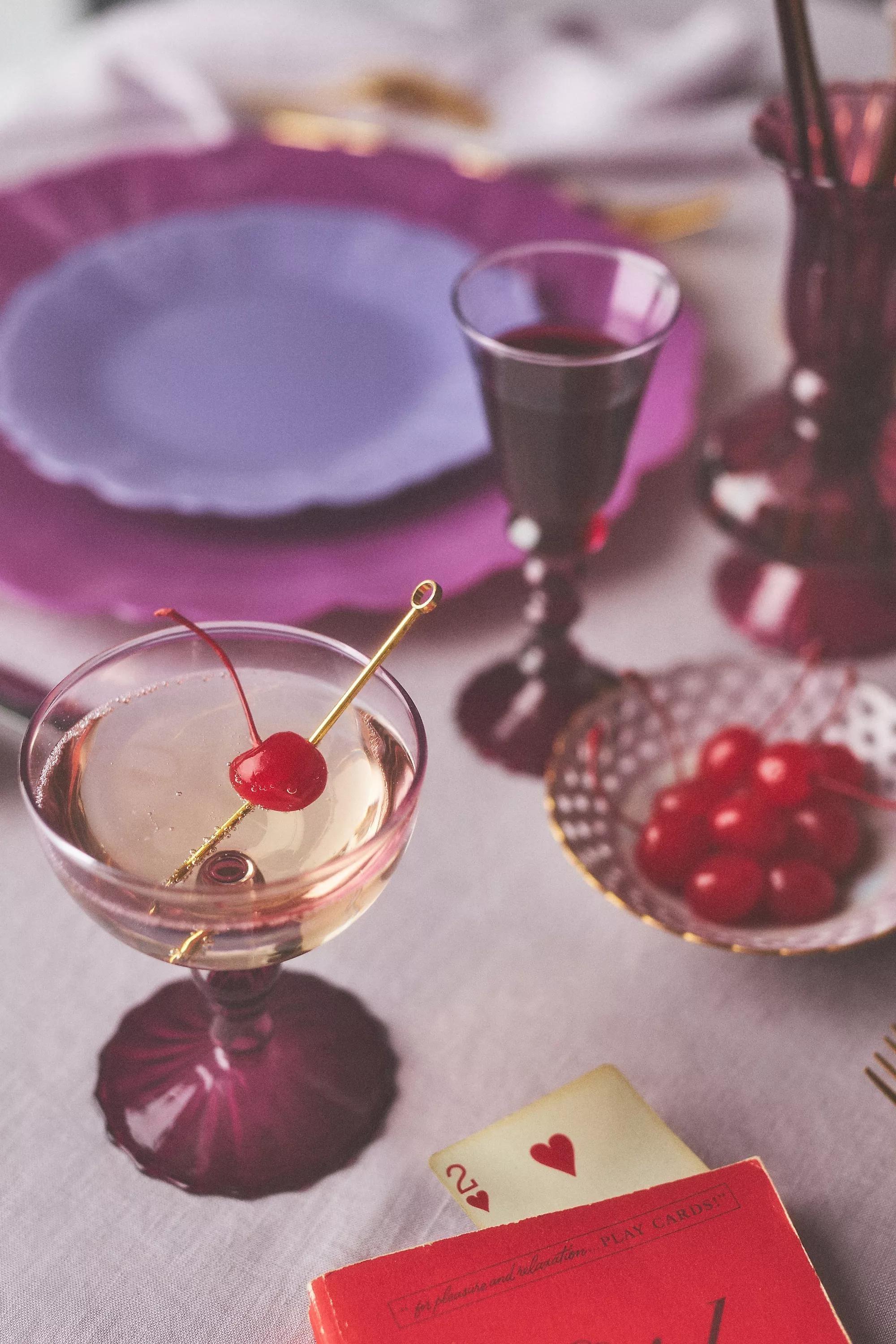 Cinzia Champagne Coupe Glass, Purple, A501_0057, large image number 1