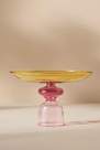 Anthropologie - Glass Stemmed Trinket Dish, Pink
