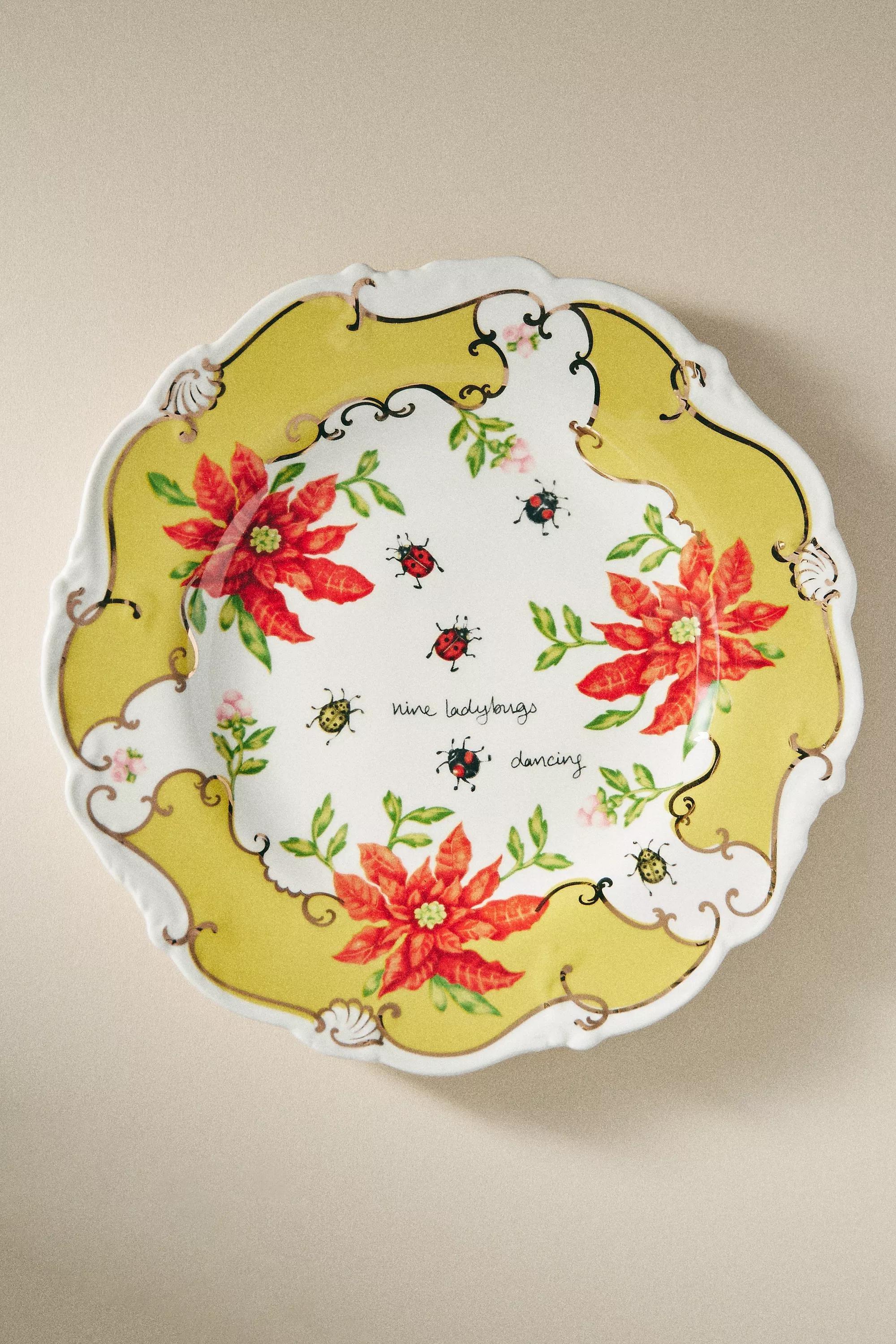 YL Lou Rota Twelve Days of Christmas Dessert Plate, A501_0079, large image number 0