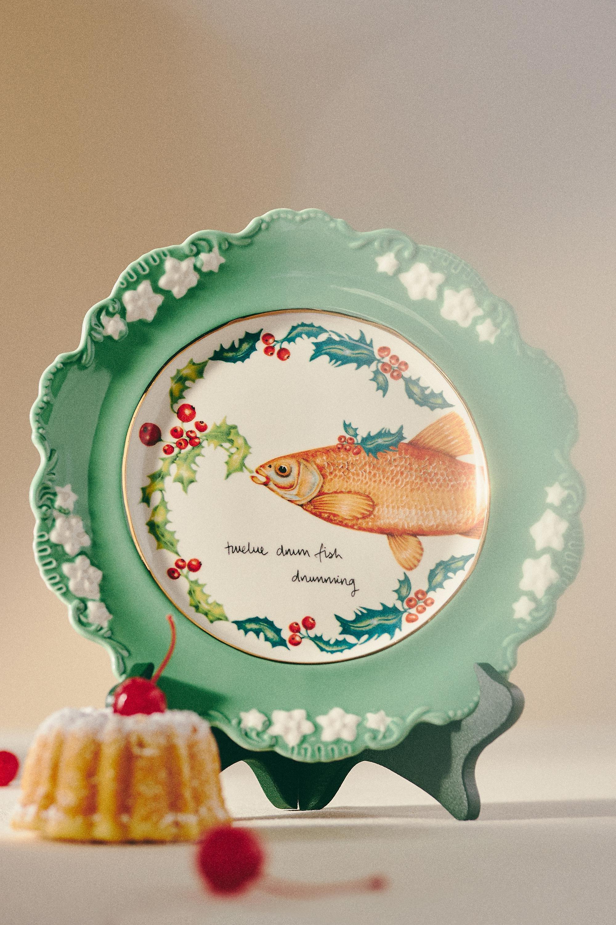BL Lou Rota Twelve Days of Christmas Dessert Plate, A501_0105, large image number 0