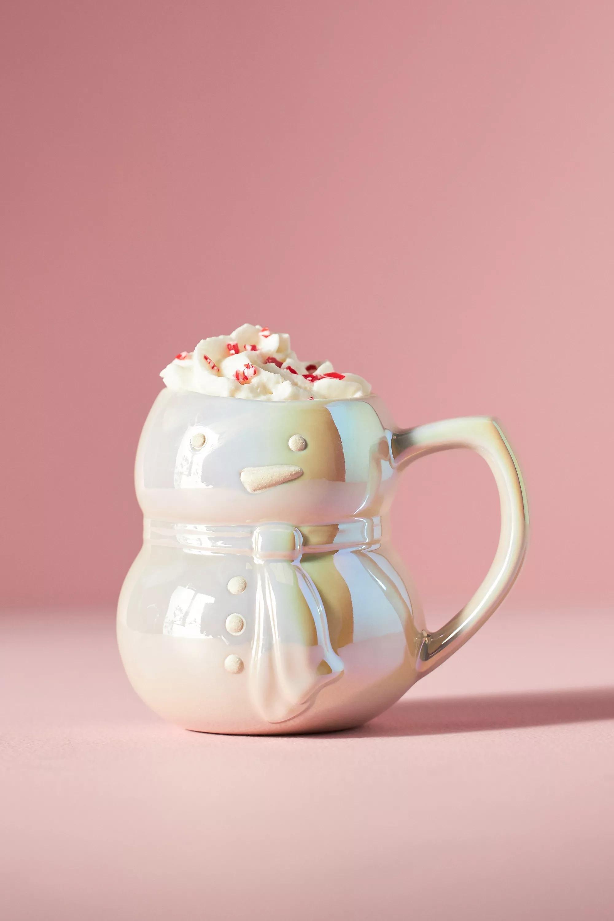 Merry Snowman Christmas Mug, , large image number 0