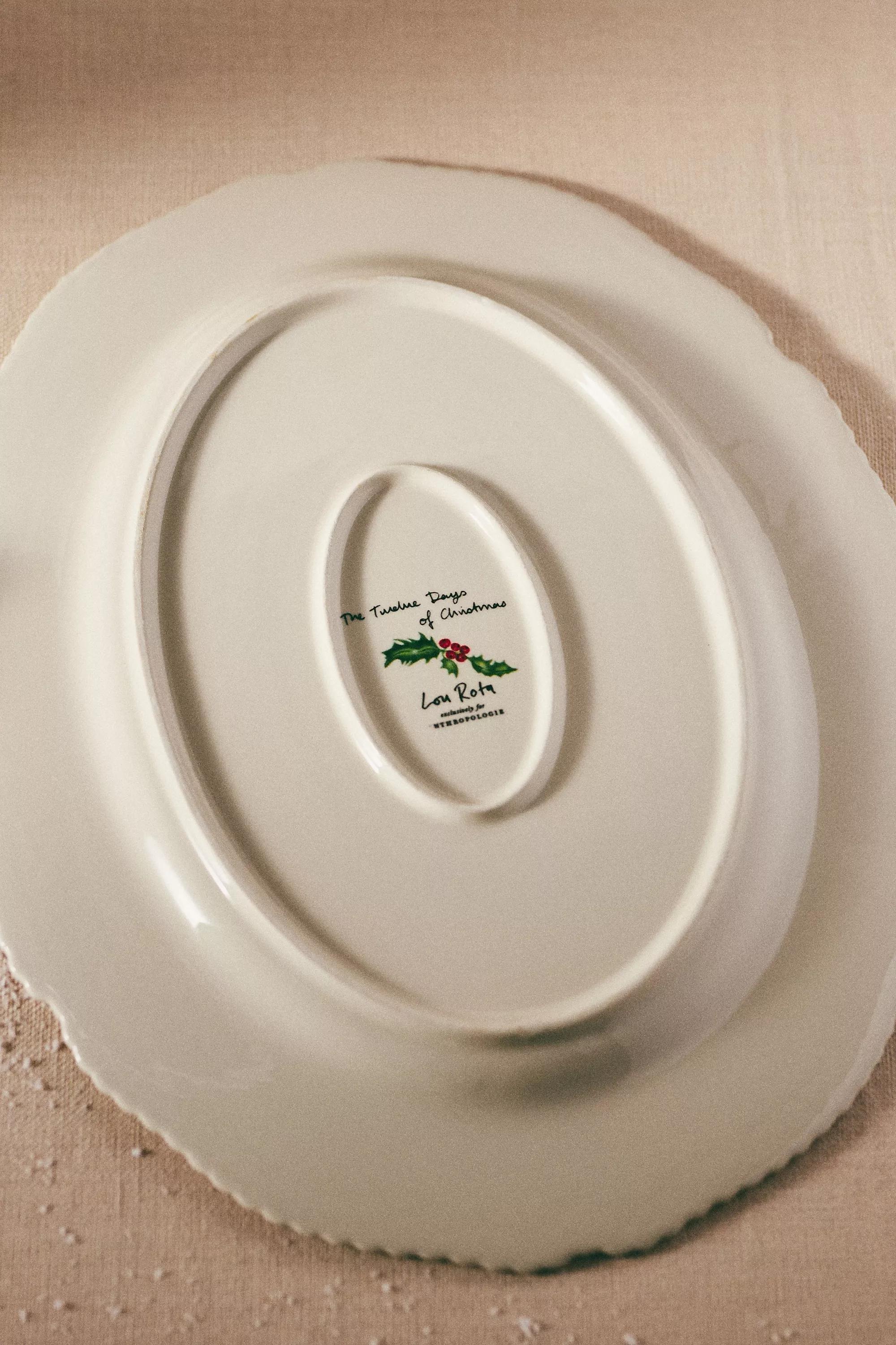 D Lou Rota Twelve Days Of Christmas Platter, Turquoise, , large image number 2