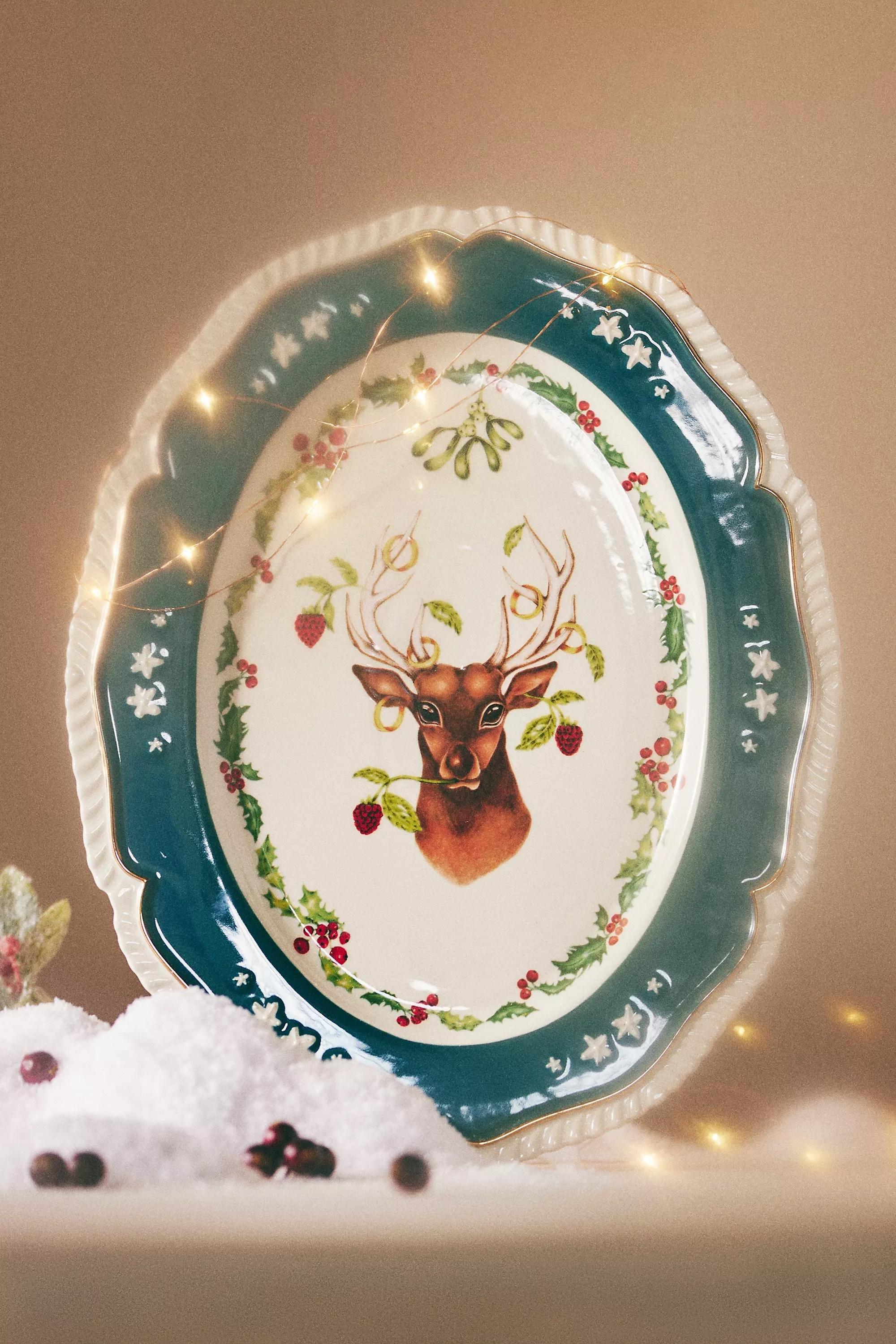 D Lou Rota Twelve Days Of Christmas Platter, Turquoise, , large image number 4