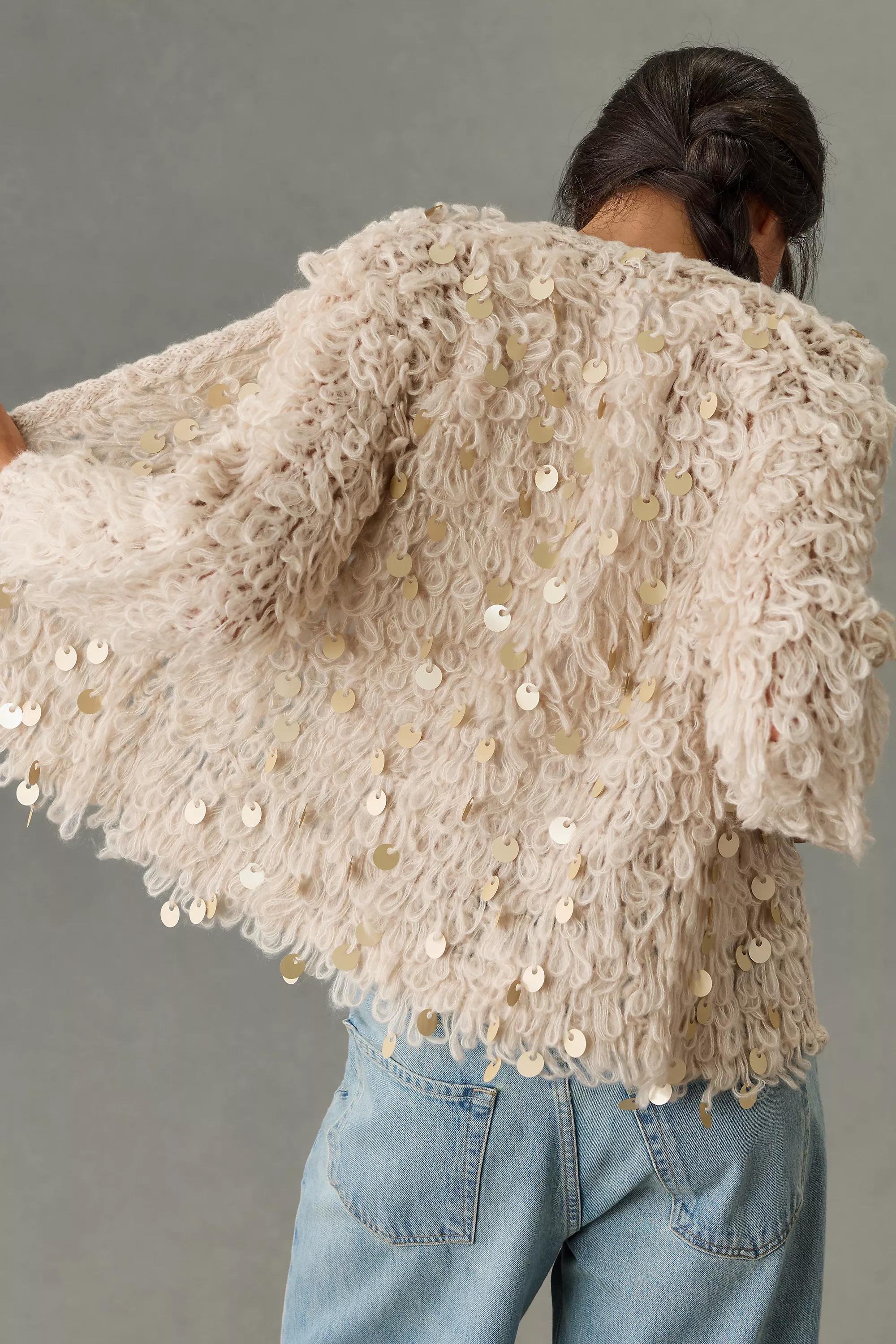 In Things Loop-Crochet Cardigan, Ivory, A501_0011, large image number 1