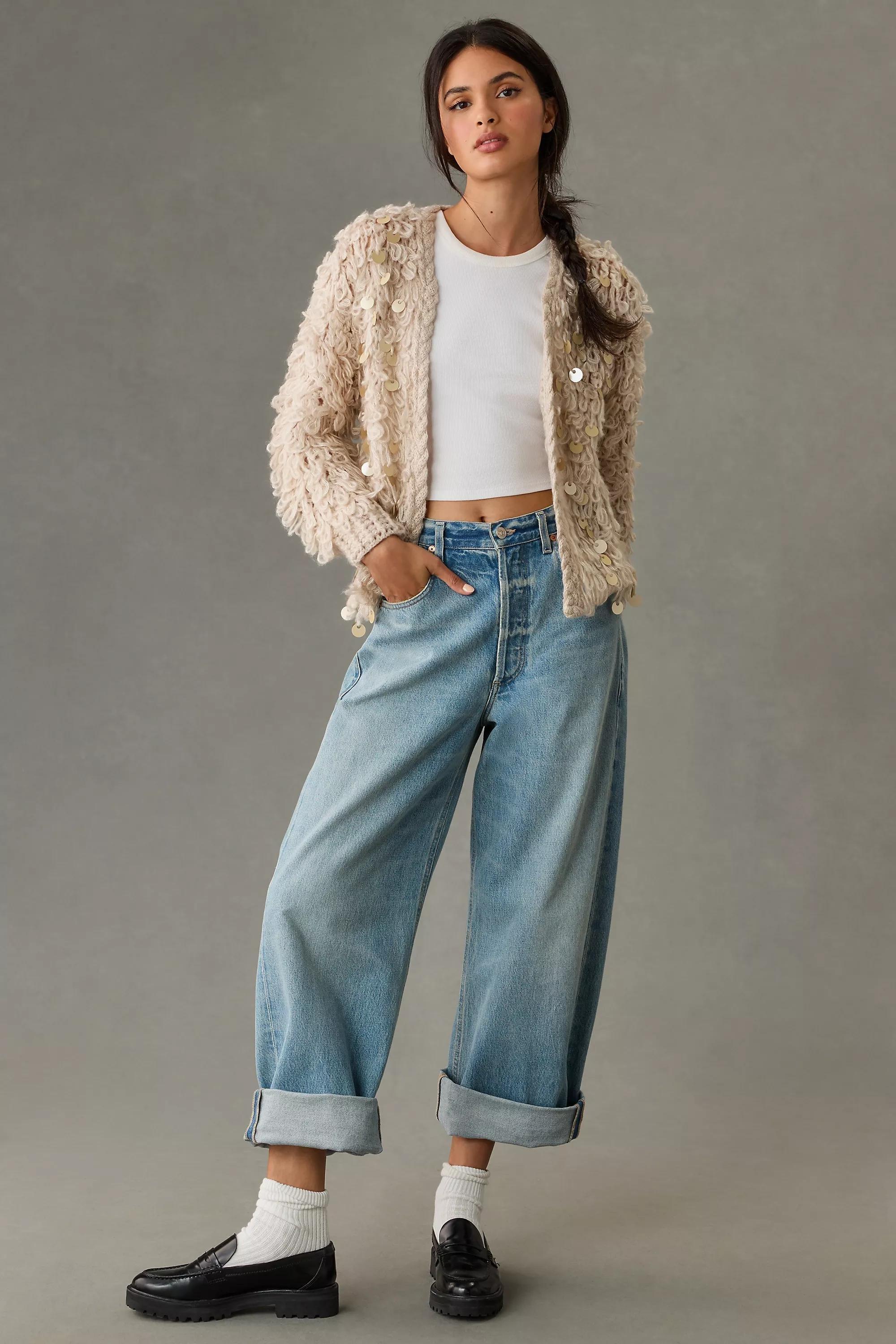In Things Loop-Crochet Cardigan, Ivory, A501_0011, large image number 2