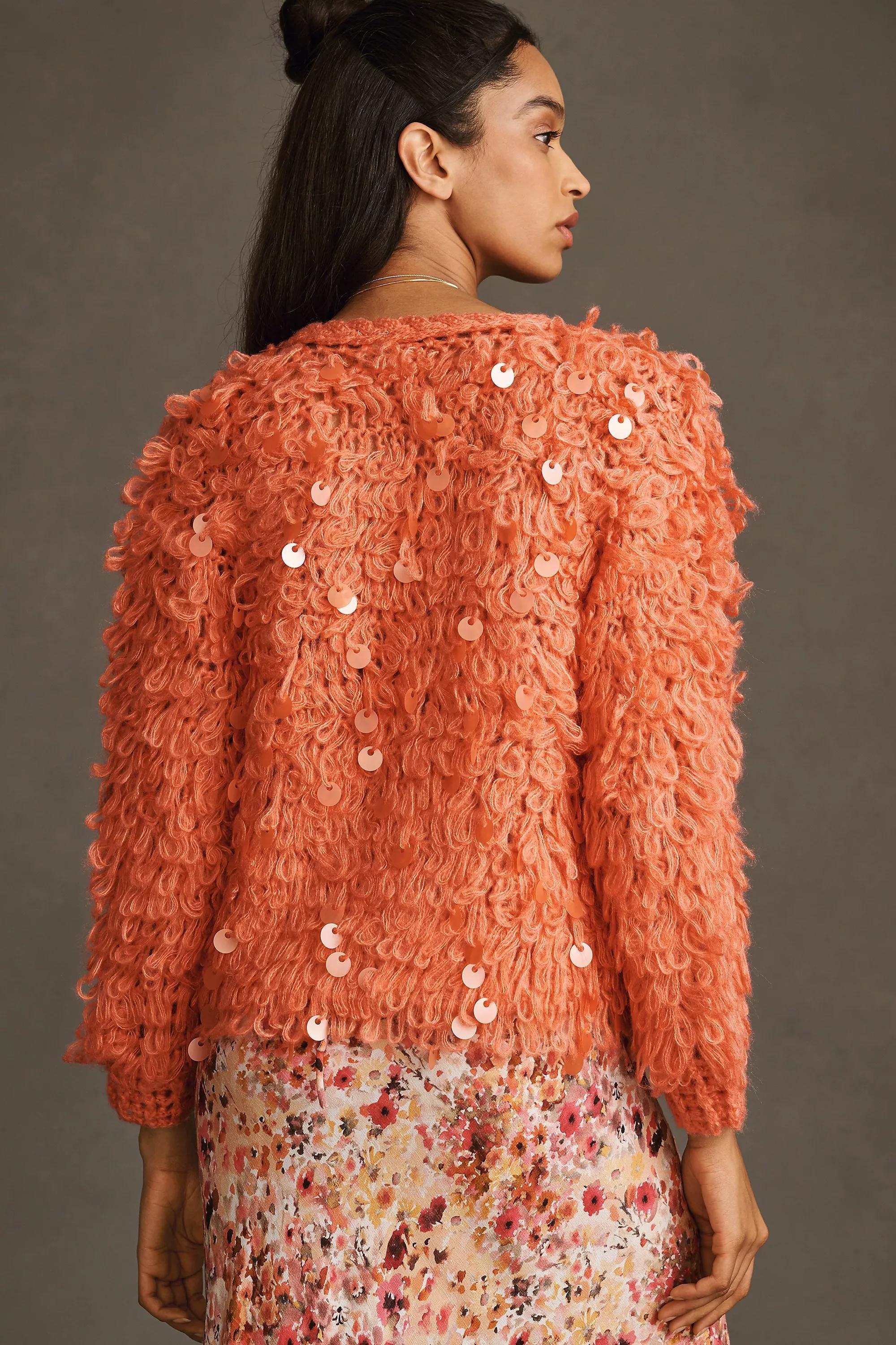 In Things Loop-Crochet Cardigan, Pink, A501_0066, large image number 3