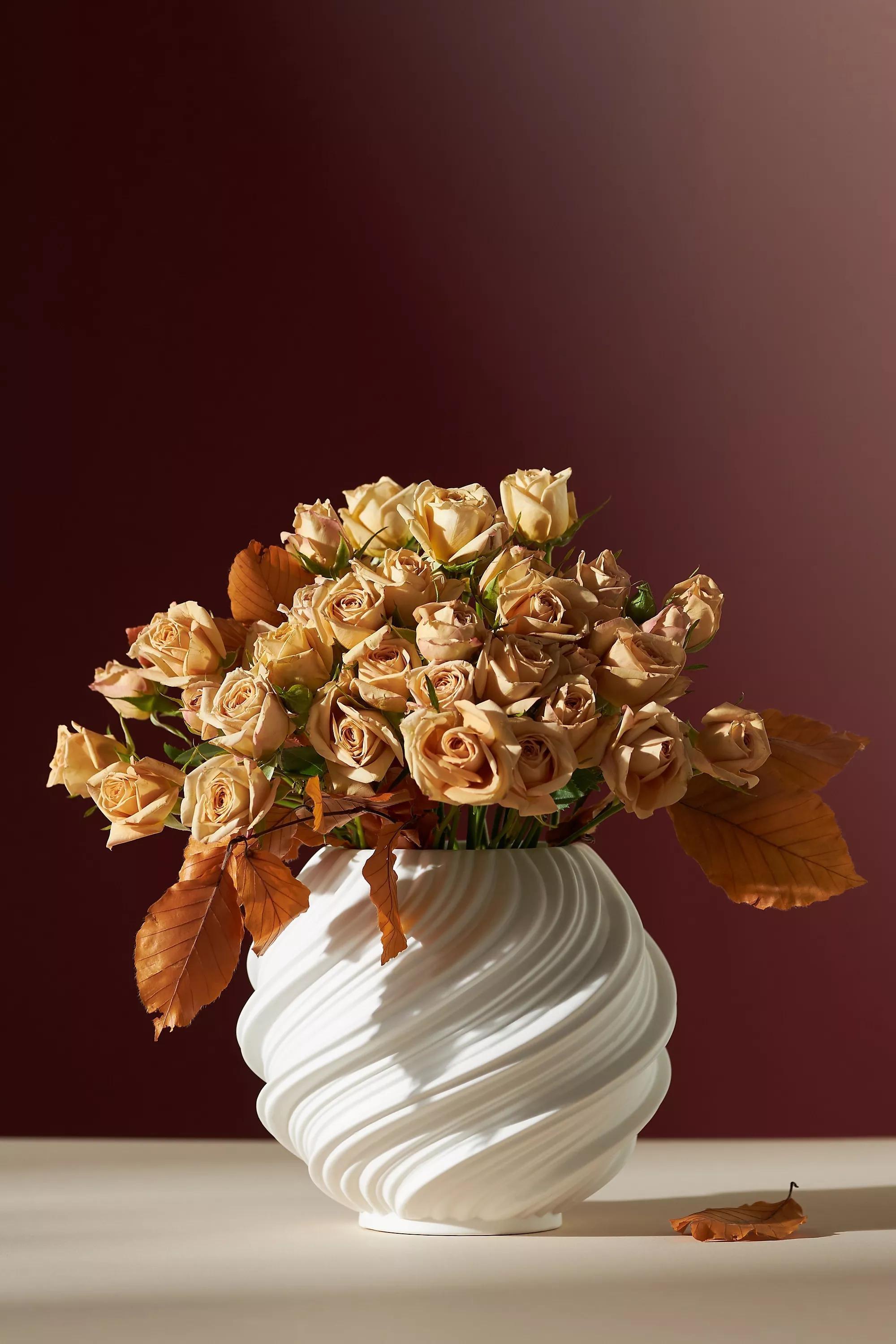 Sandro Textured Ceramic Vase, White, A501_0010, large image number 0