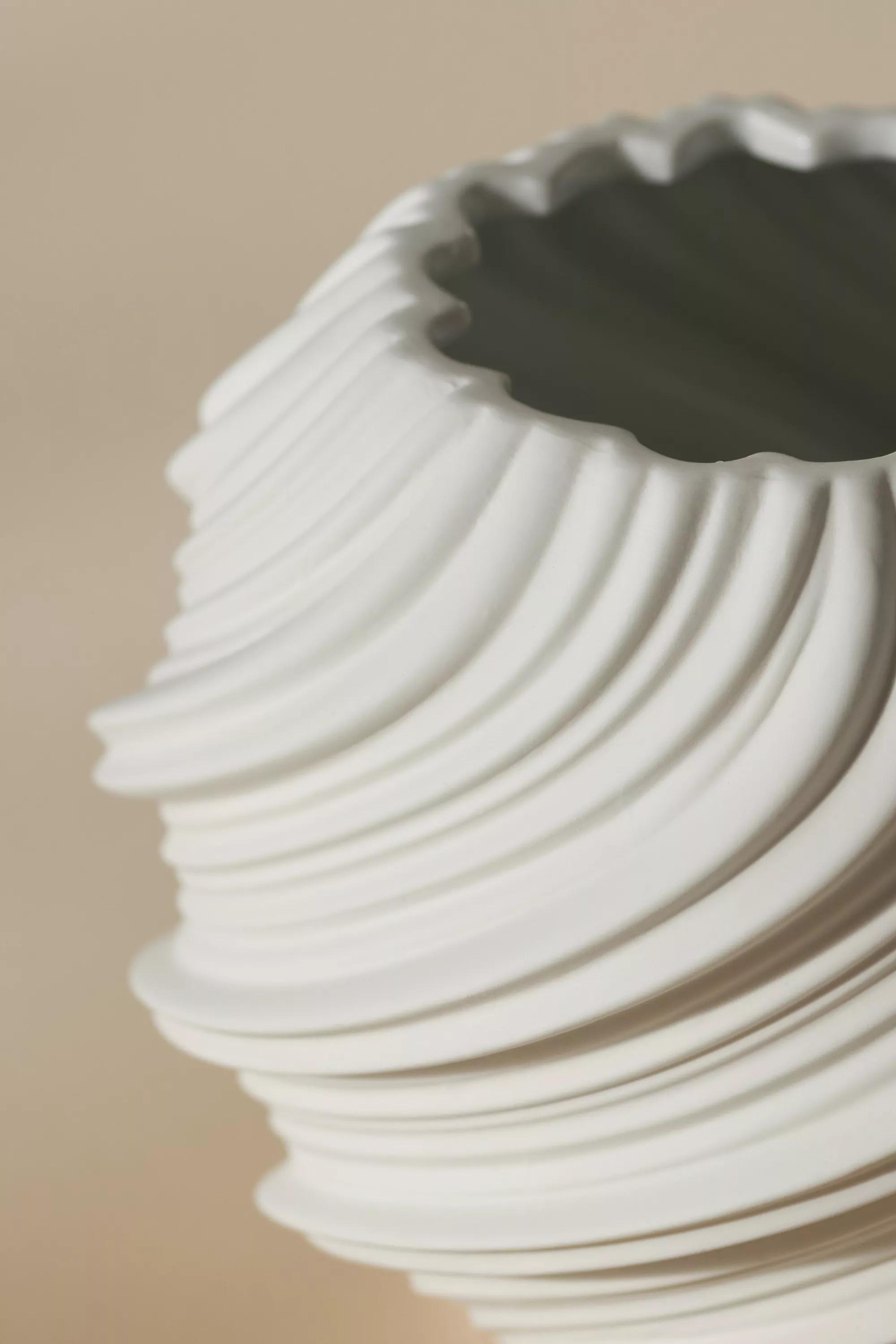 Sandro Textured Ceramic Vase, White, A501_0010, large image number 1