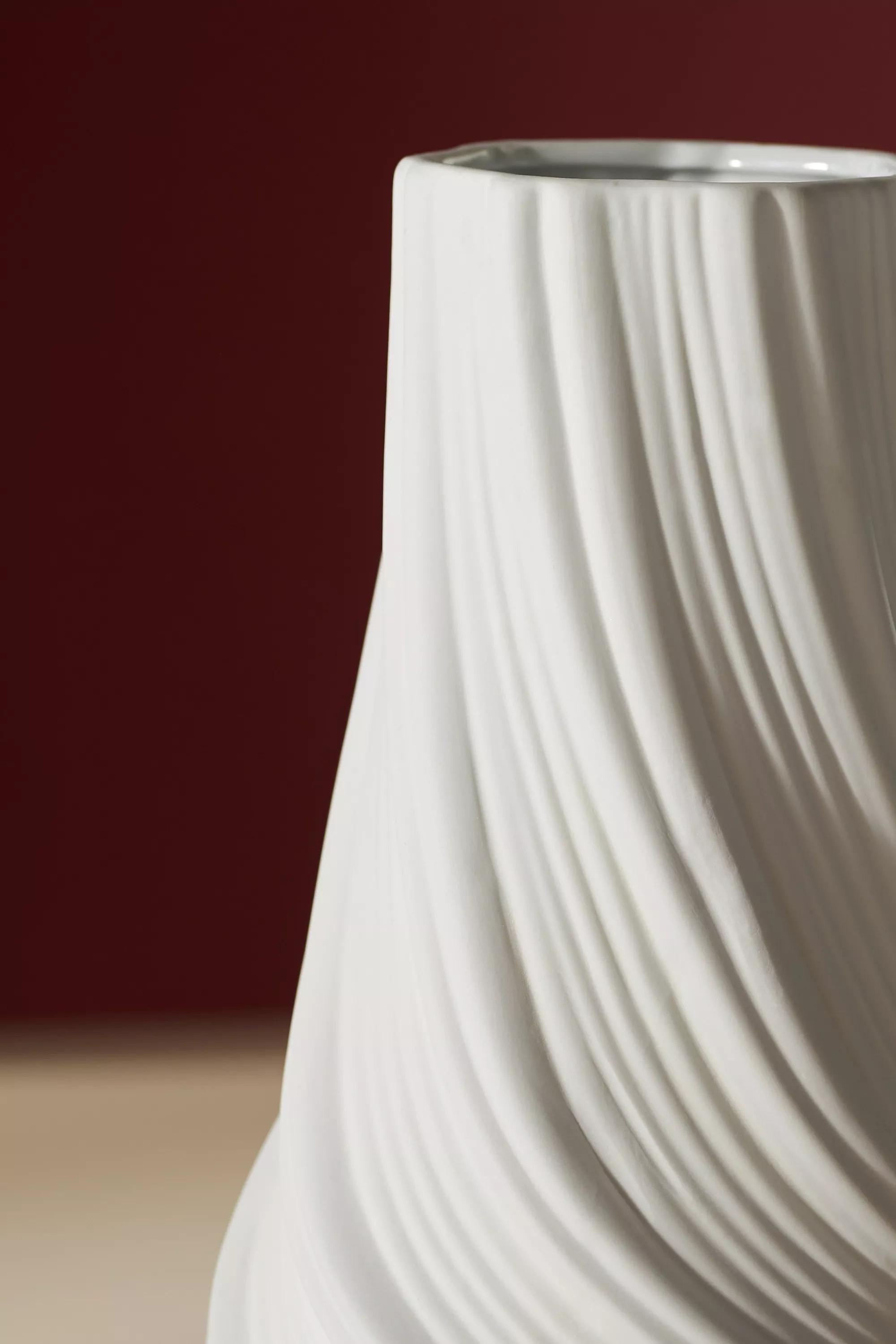 Sandro Textured Tall Ceramic Vase, White, A501_0010, large image number 4