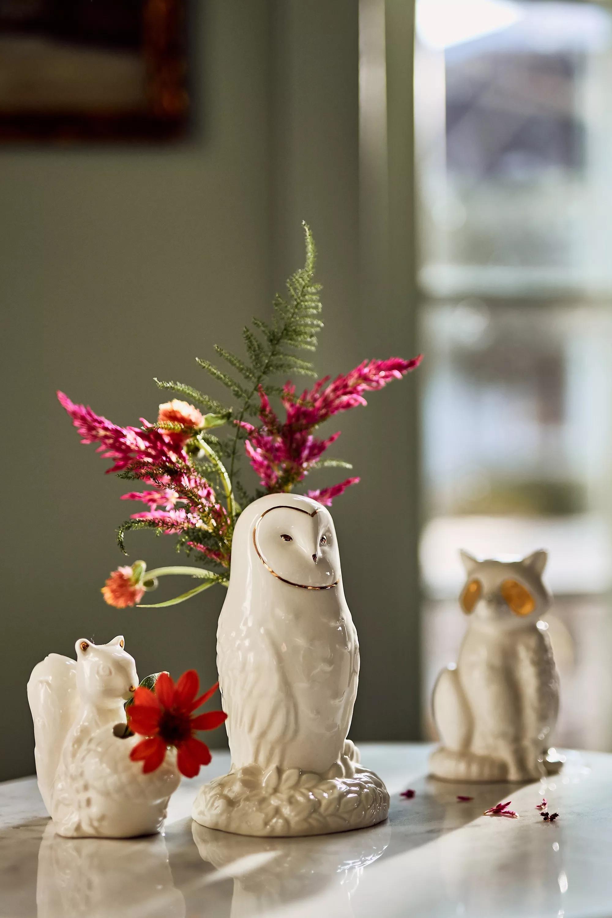 Winter White Creature Bud Vase, Ivory, A501_0011, large image number 0