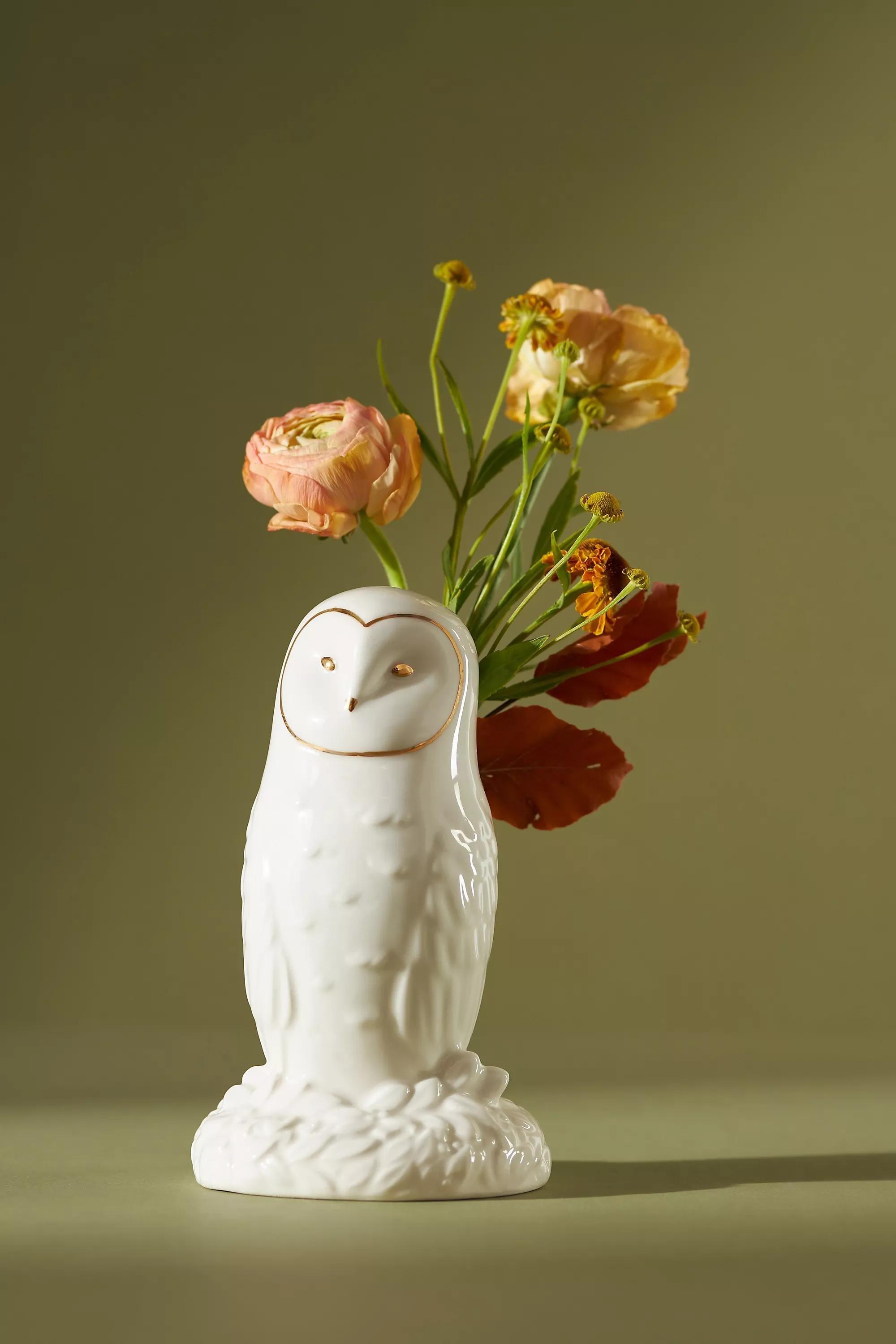Winter White Creature Bud Vase, Ivory, A501_0011, large image number 1