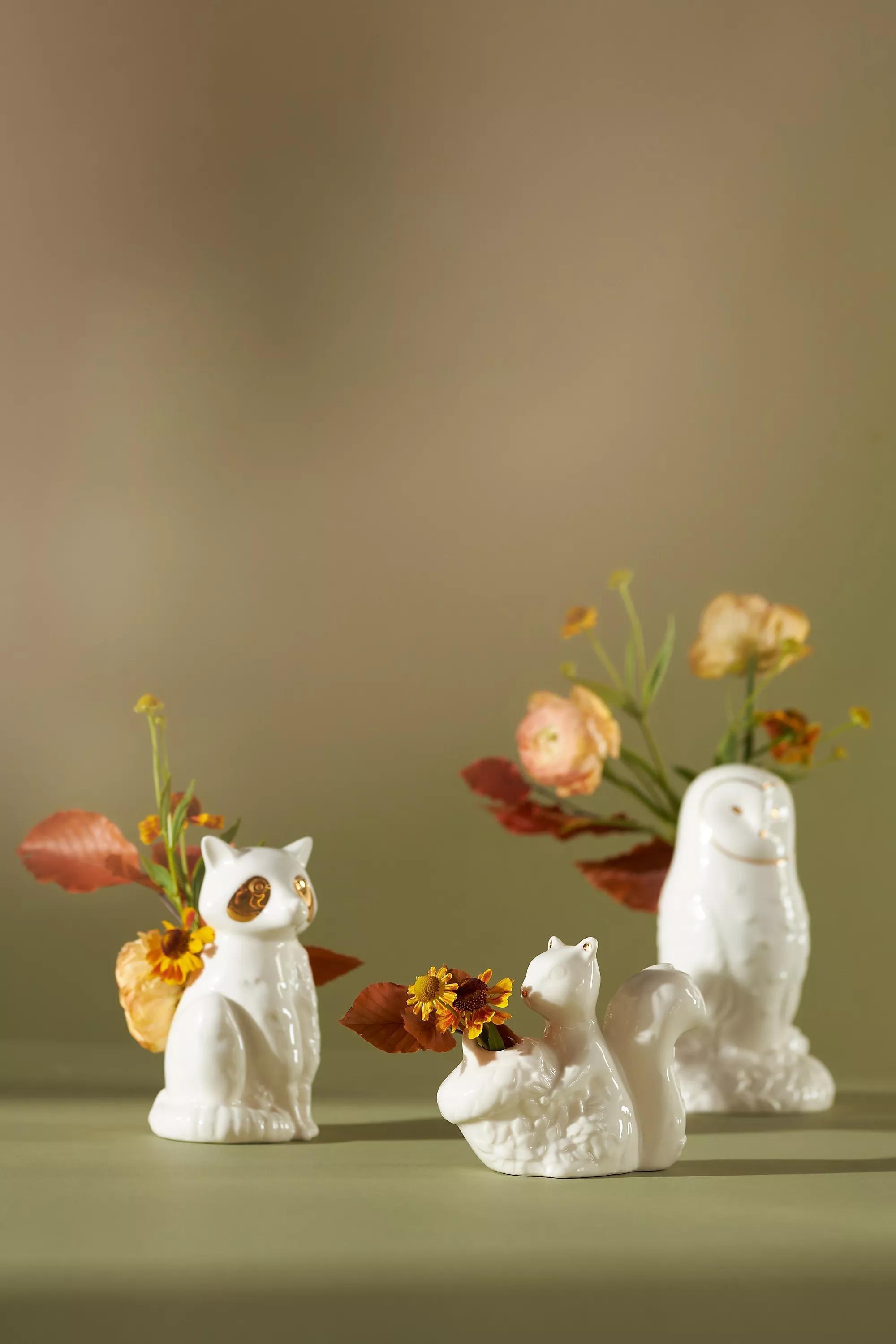 Winter White Creature Bud Vase, Ivory, A501_0011, large image number 2