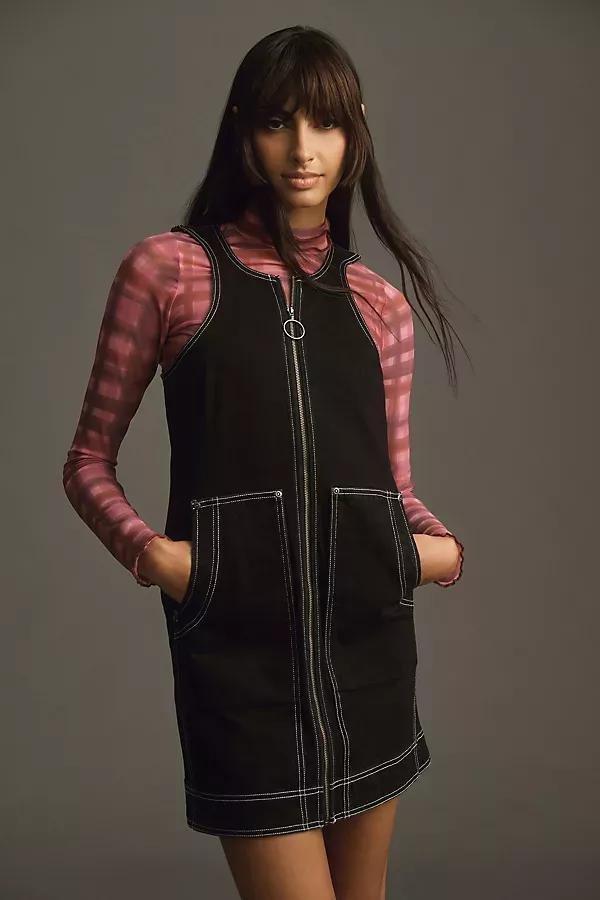 Pilcro Combo Plaid Turtleneck Top, Pink, A501_0266, large image number 2