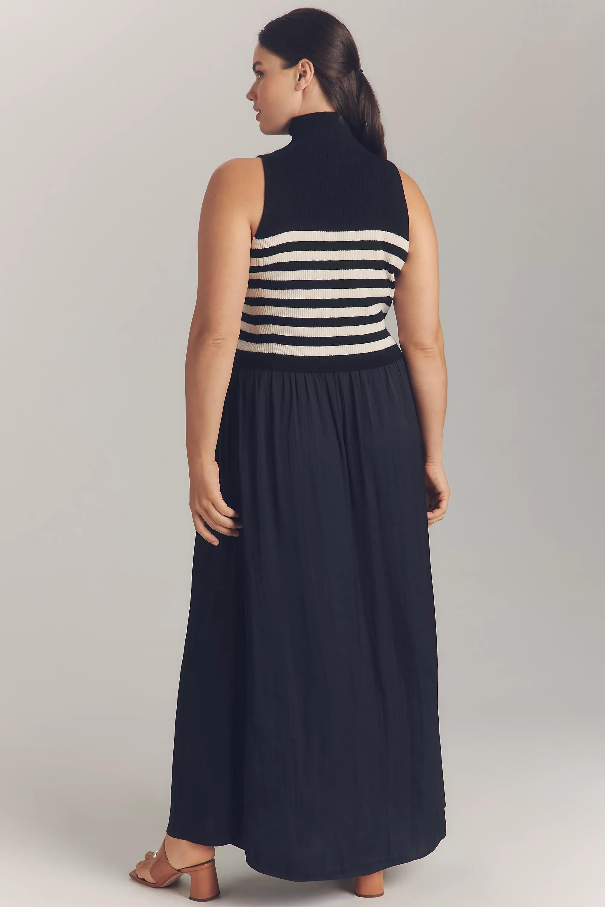 The Thea Mockable Sleeveless Midi Jumper Dress, Multicolour, A501_0018, large image number 5