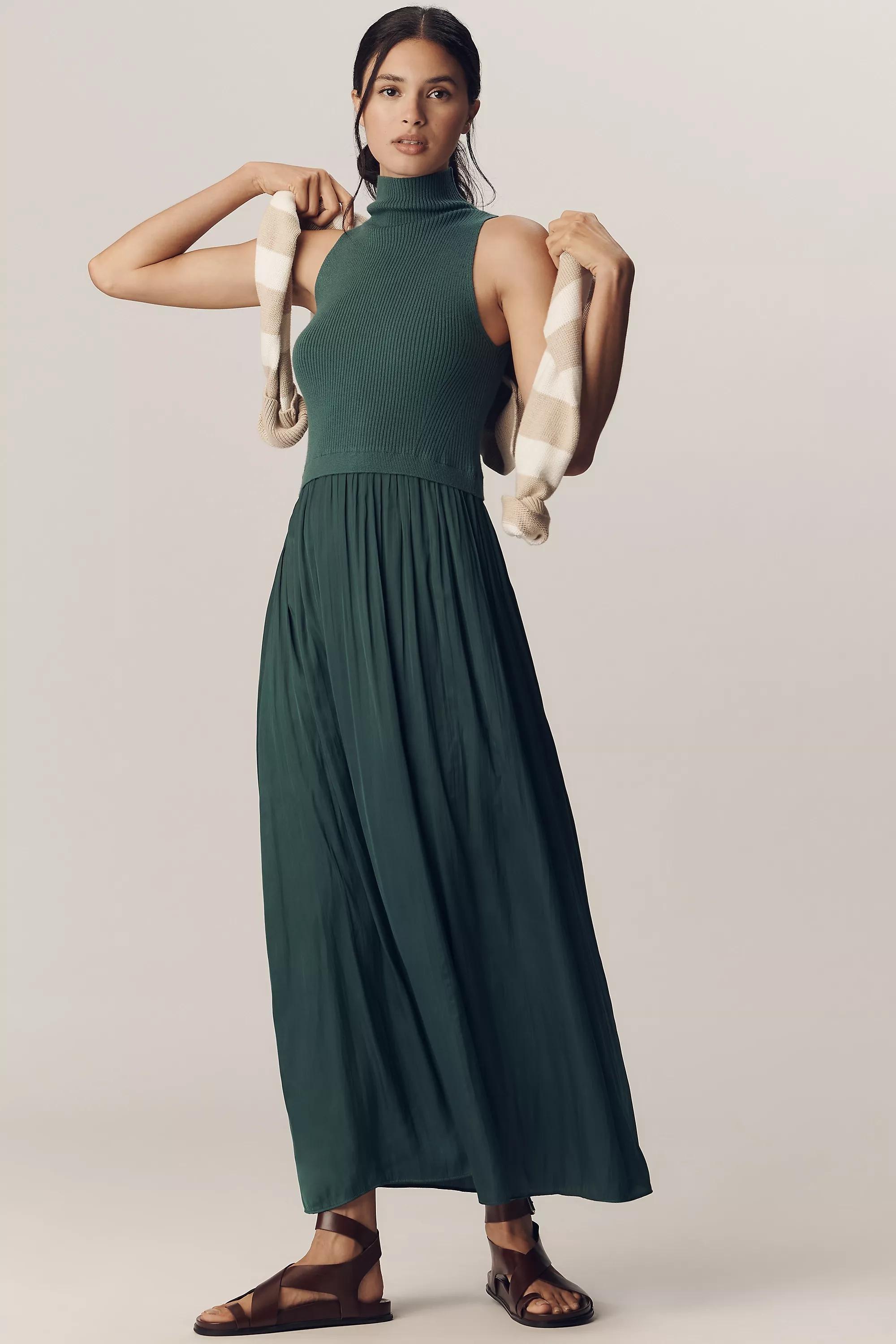 The Thea Mockable Sleeveless Midi Jumper Dress, , medium