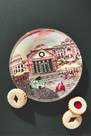 Anthropologie - Holiday In The City Dessert Plate, Beige