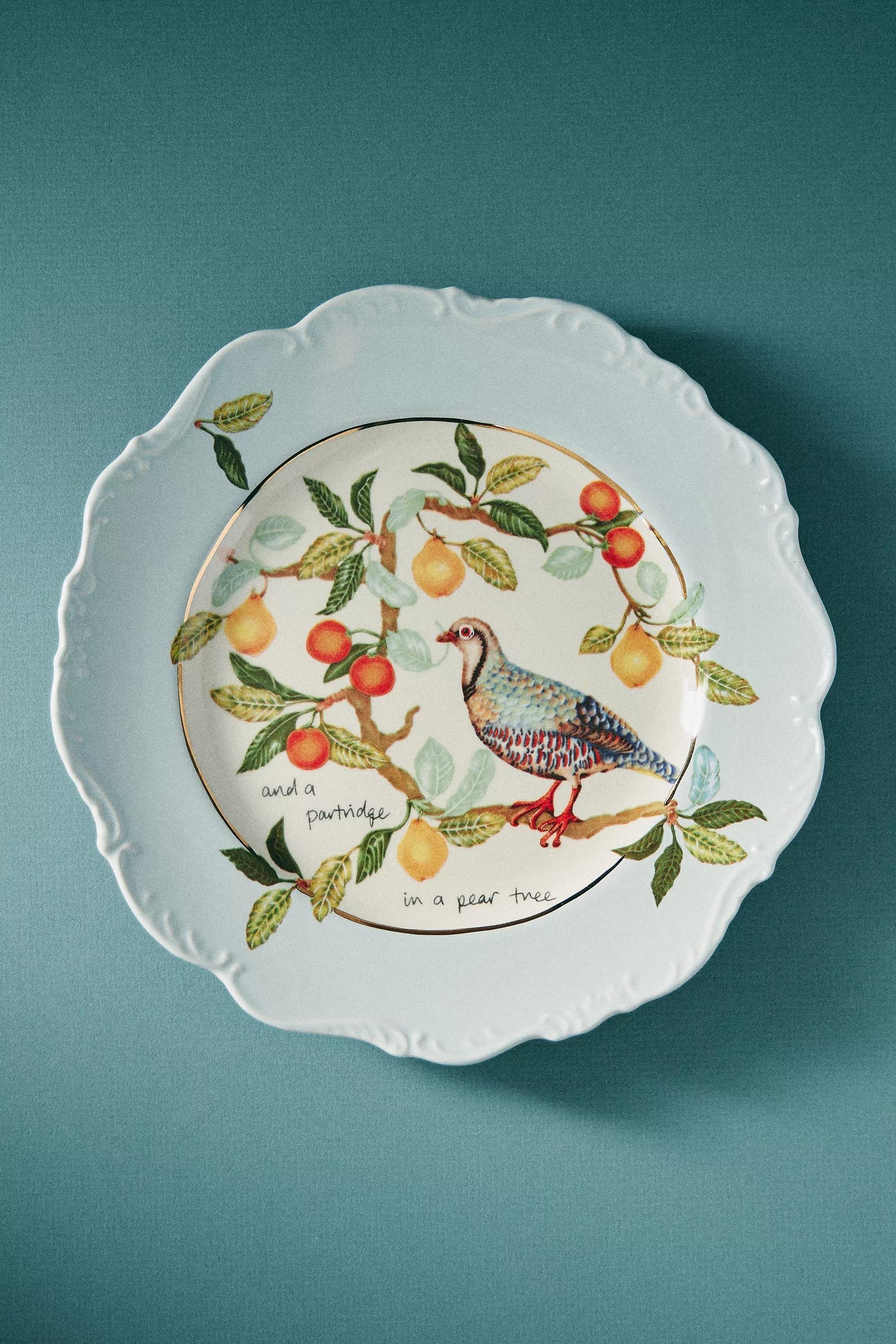 ASSORT Lou Rota Twelve Days of Christmas Dessert Plates, Set of 12, A501_0000, large image number 1