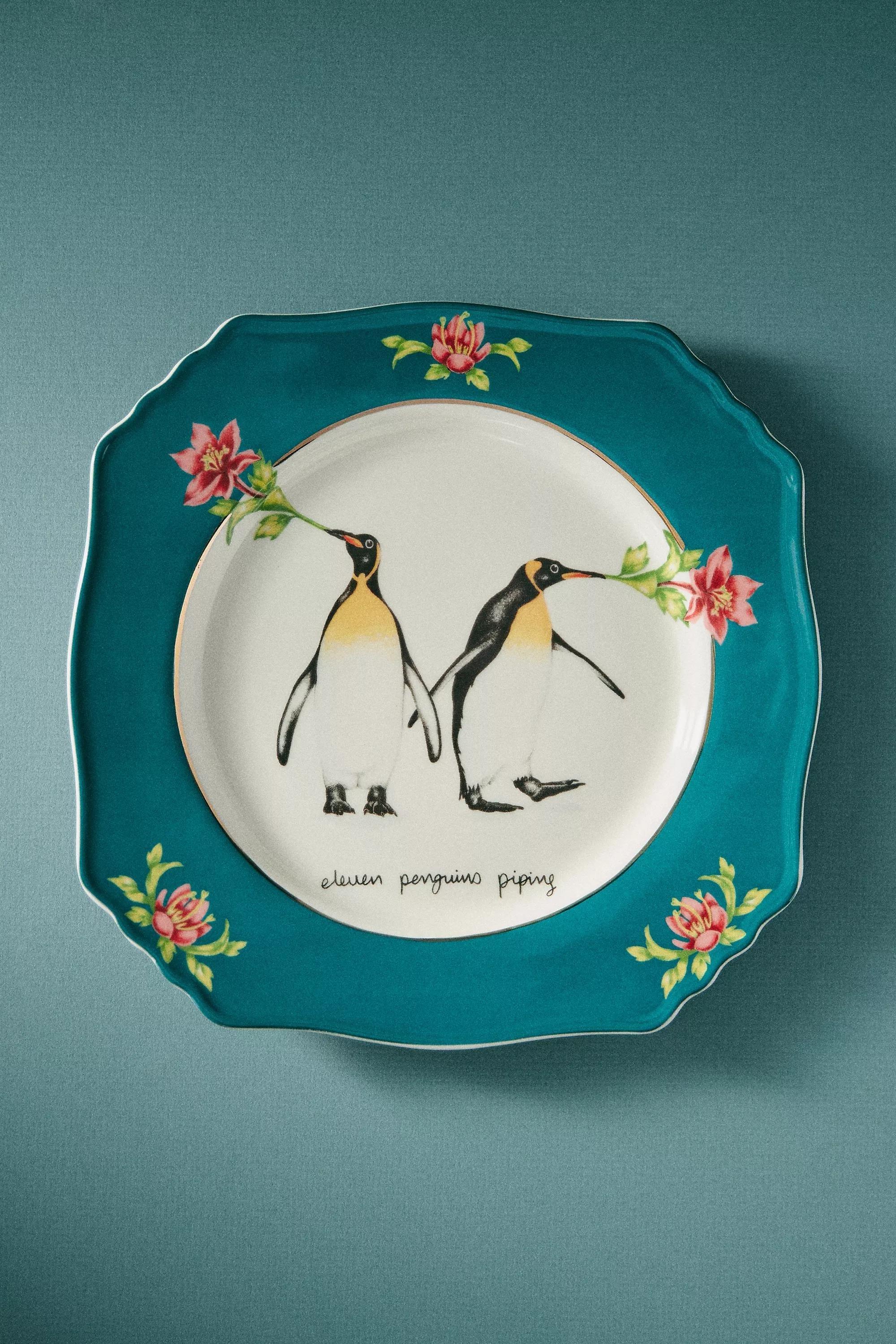 ASSORT Lou Rota Twelve Days of Christmas Dessert Plates, Set of 12, A501_0000, large image number 2