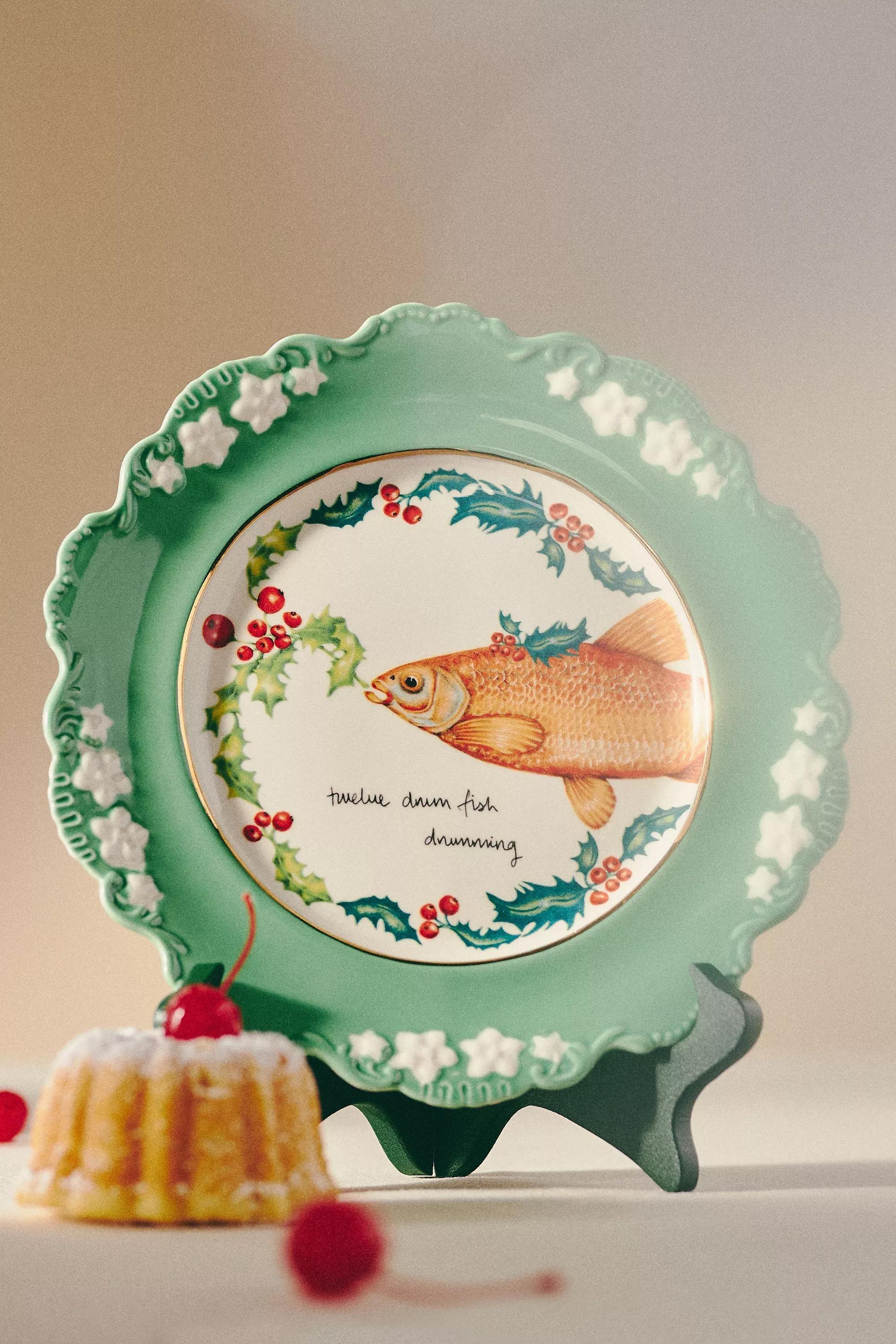 ASSORT Lou Rota Twelve Days of Christmas Dessert Plates, Set of 12, A501_0000, large image number 4