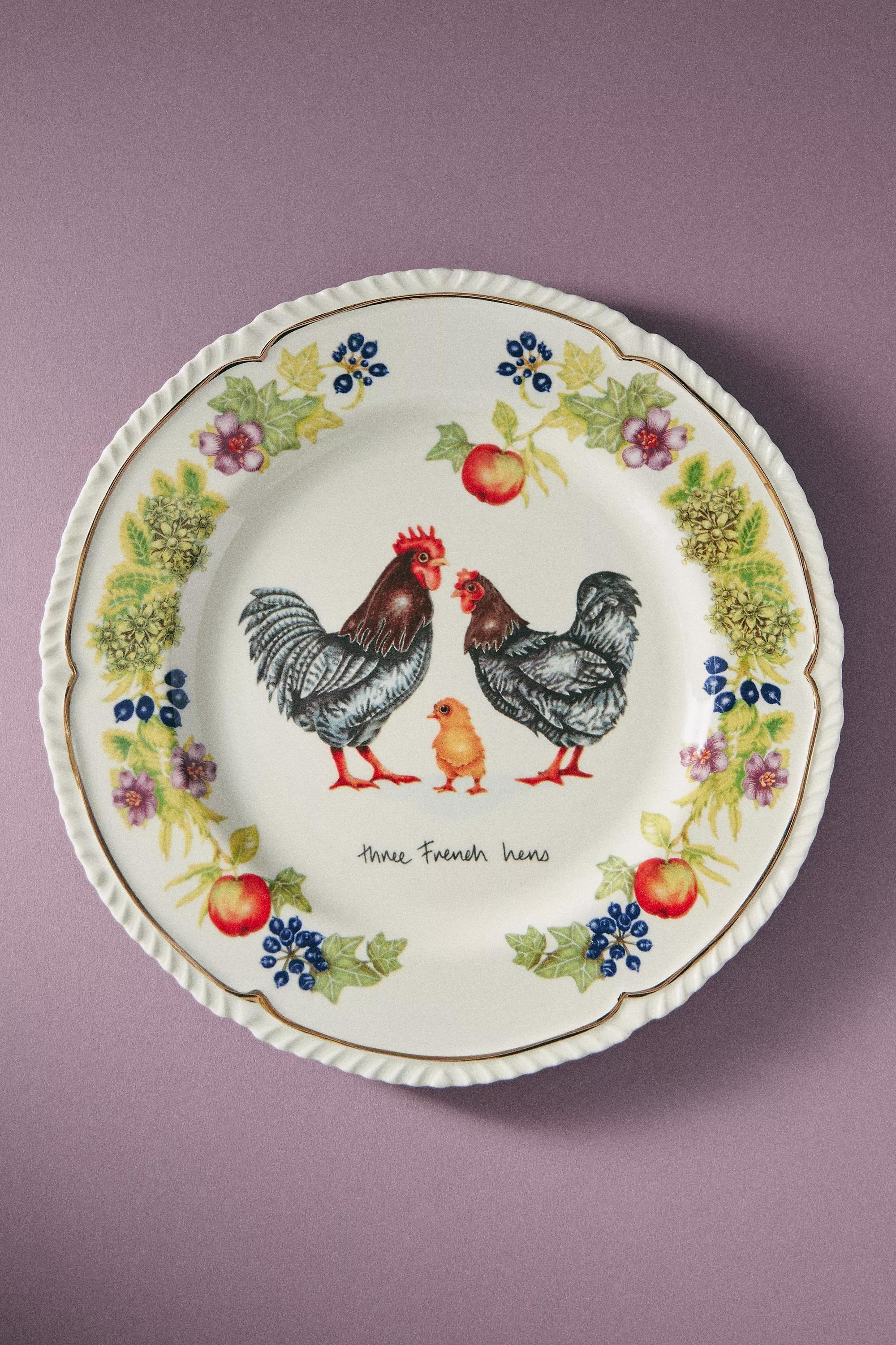 ASSORT Lou Rota Twelve Days of Christmas Dessert Plates, Set of 12, A501_0000, large image number 5