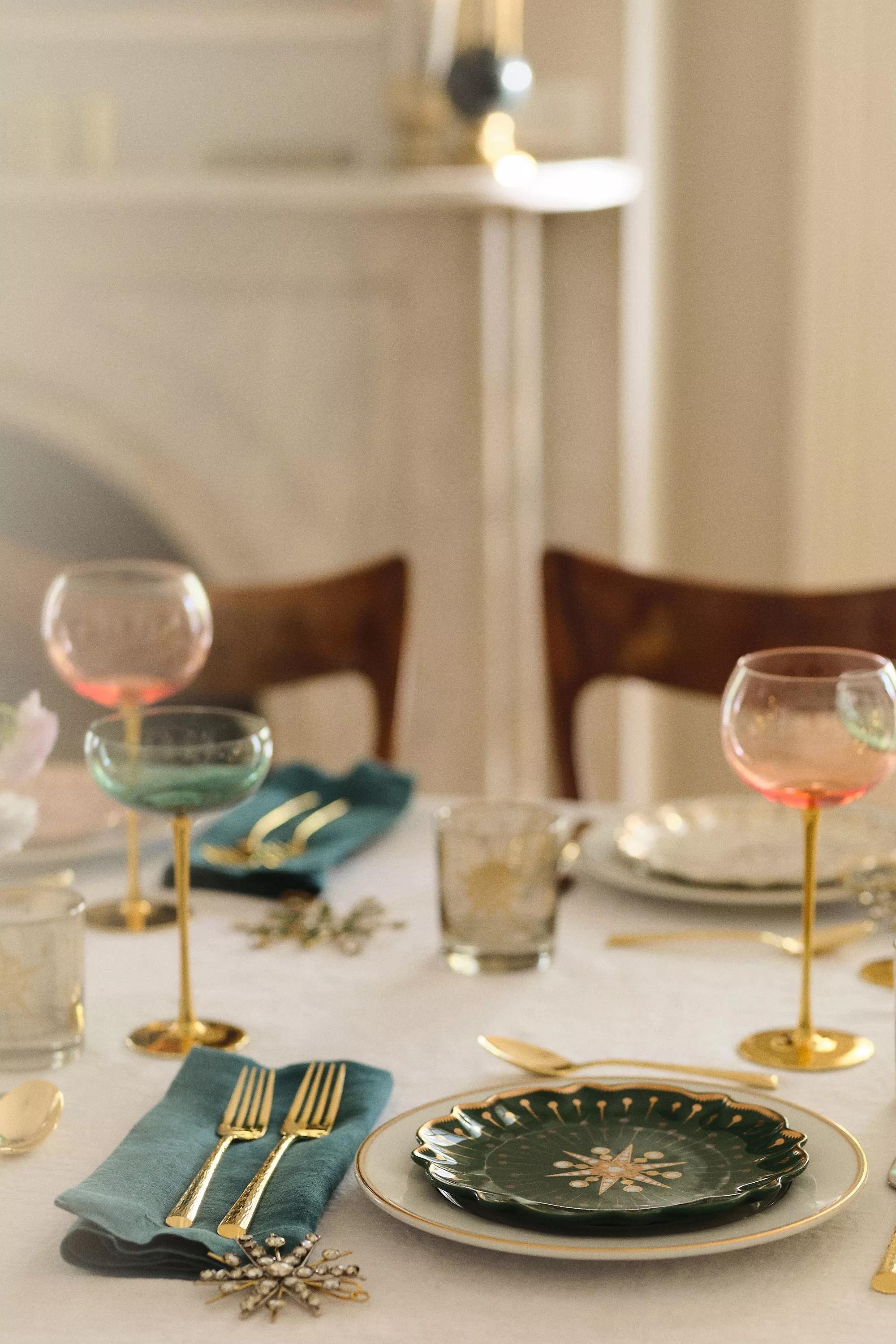 Catherine Martin Starry Night Dessert Plate, Green, A501_0037, large image number 1