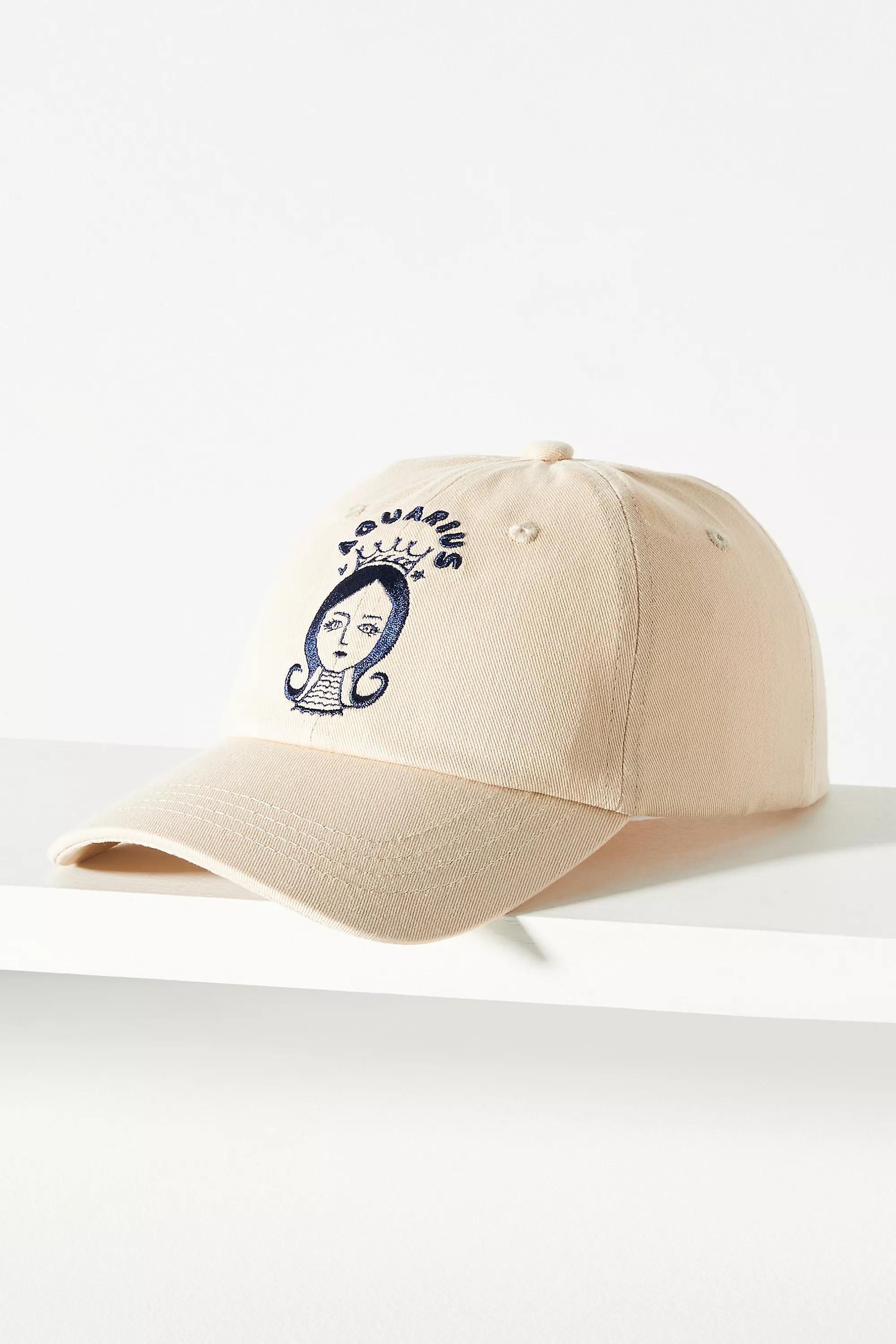 Aquarius Zodiac Baseball Cap, Beige, A501_0811, large image number 0