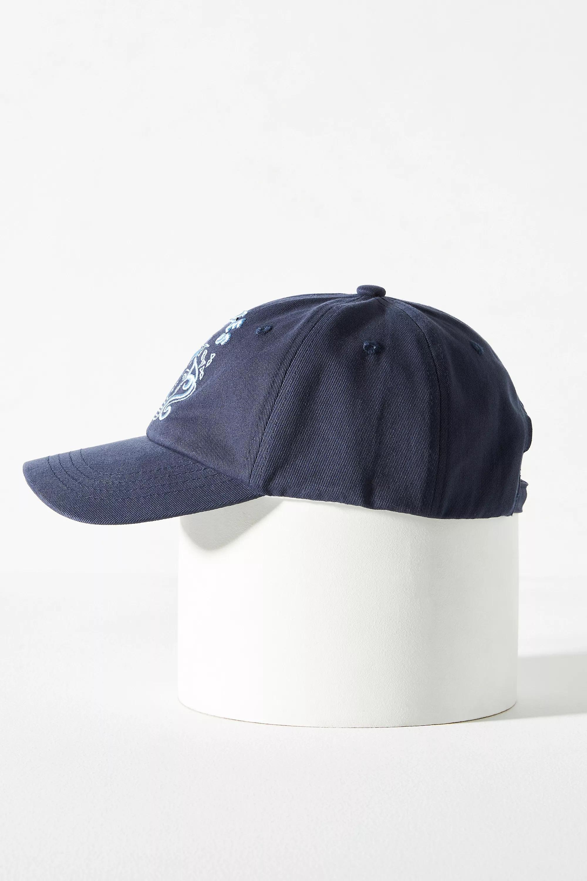 Pisces Zodiac Baseball Cap, Navy, A501_0812, large image number 2