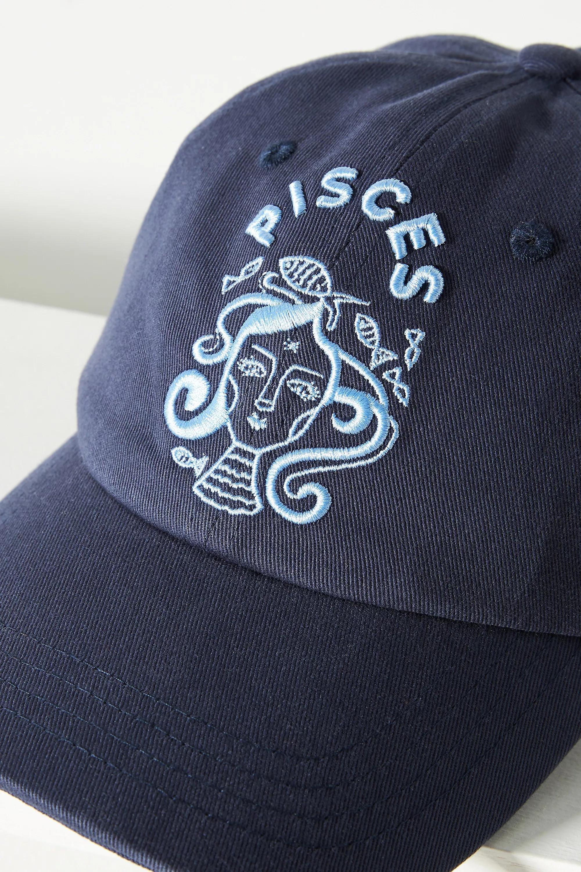 Pisces Zodiac Baseball Cap, Navy, A501_0812, large image number 3