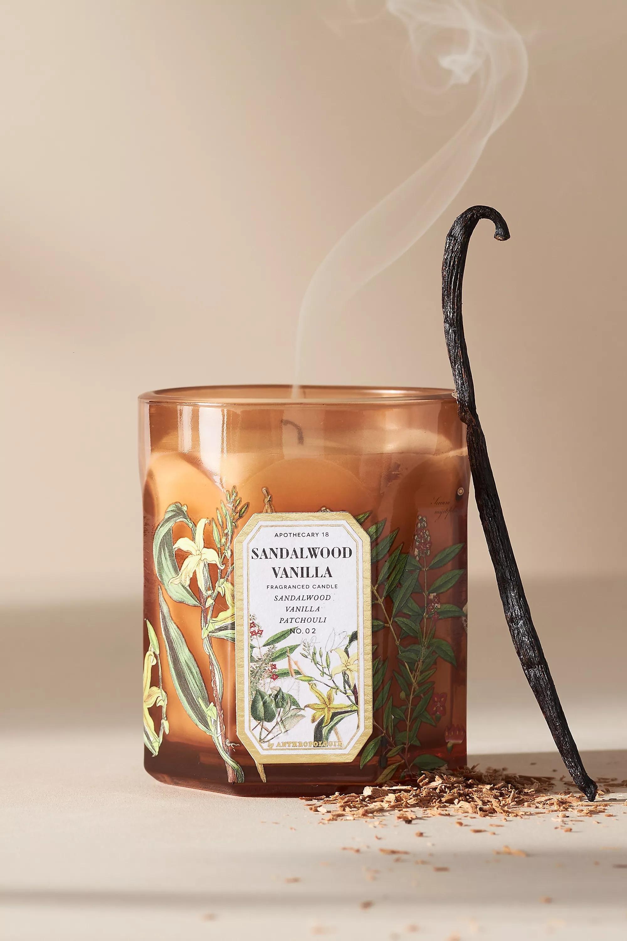 BROWN Apothecary 18 Small Sandalwood & Vanilla Glass Candle, A501_0020, large image number 0